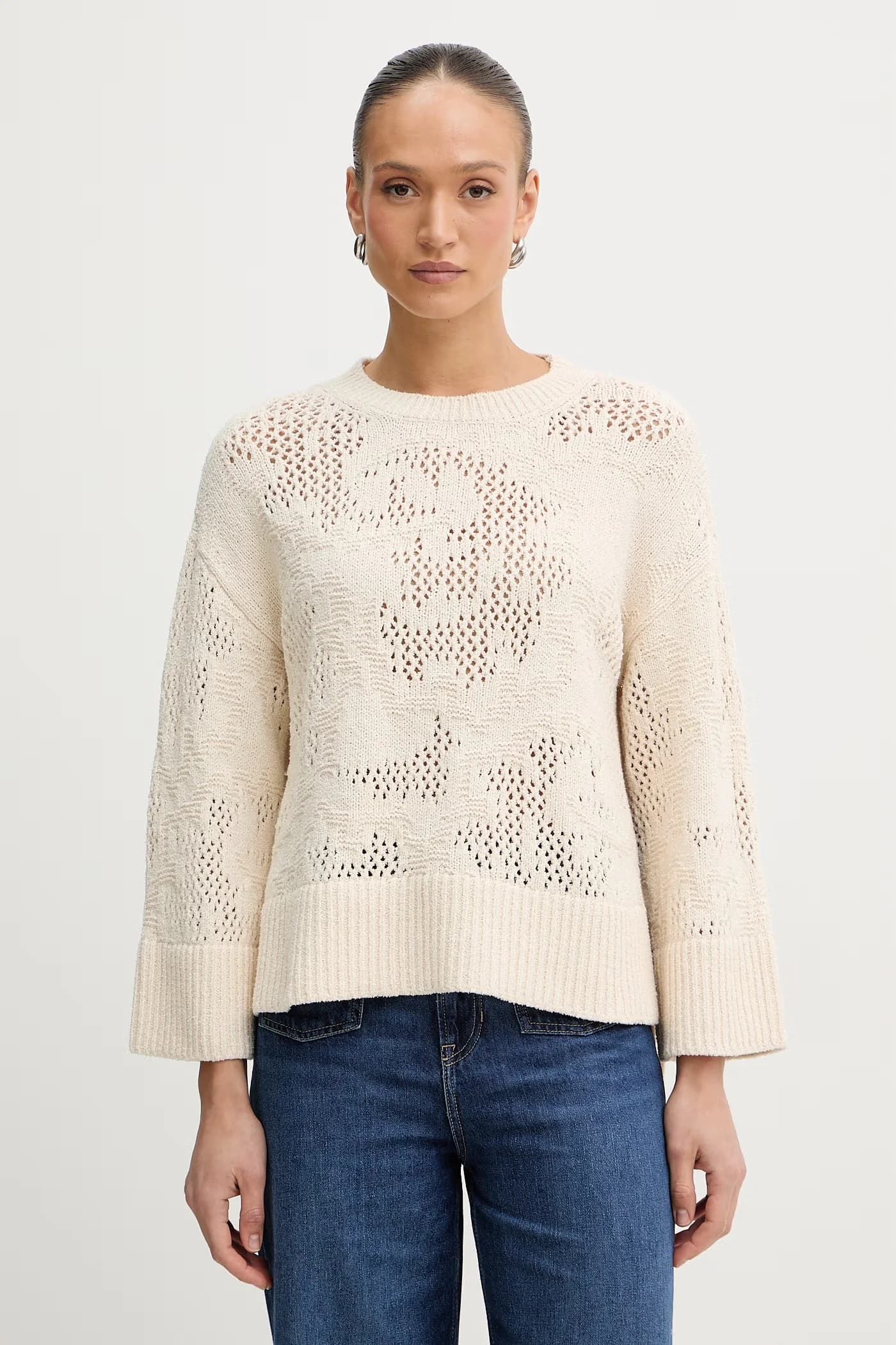 свитер из фуары с узором C