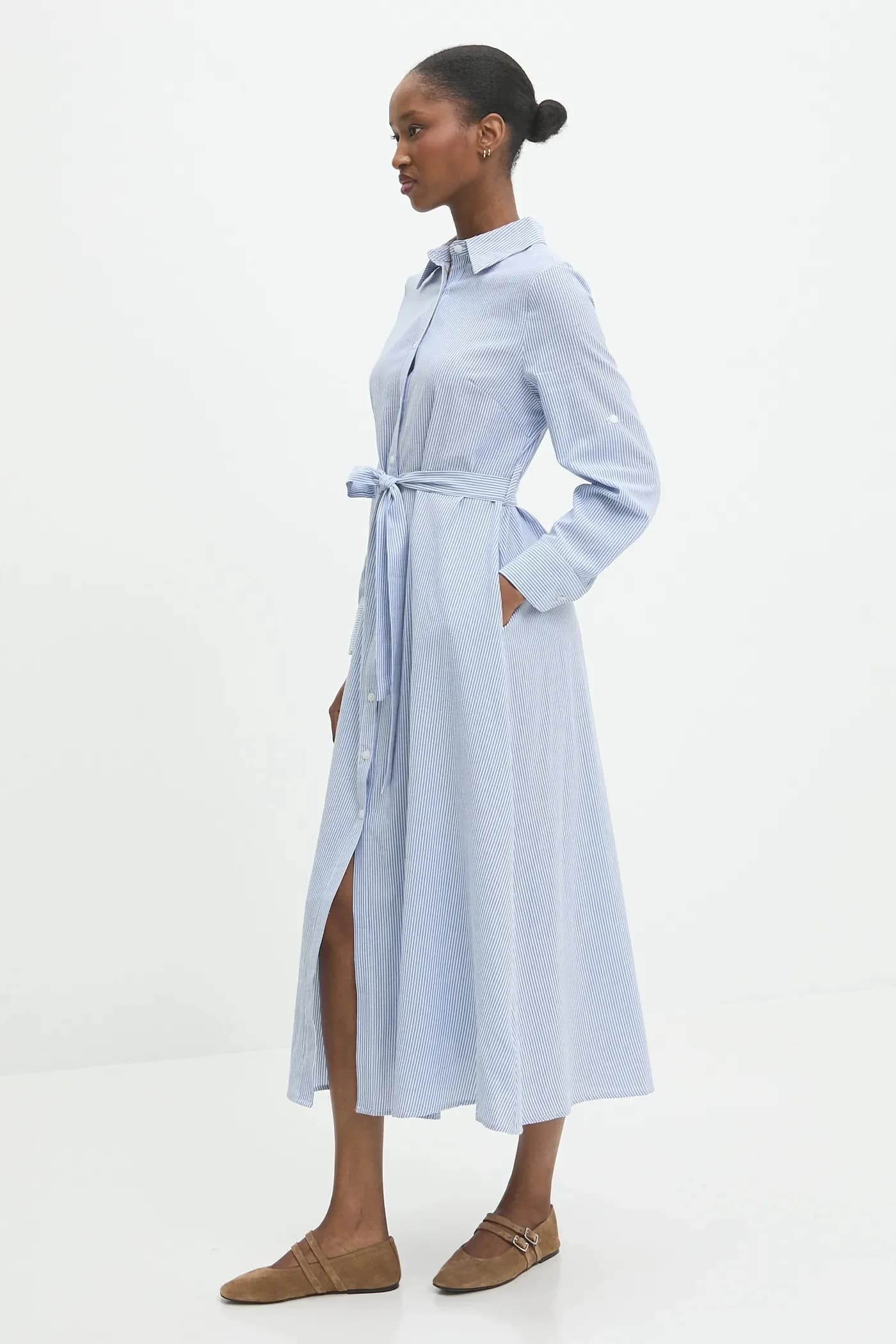 Льняное платье