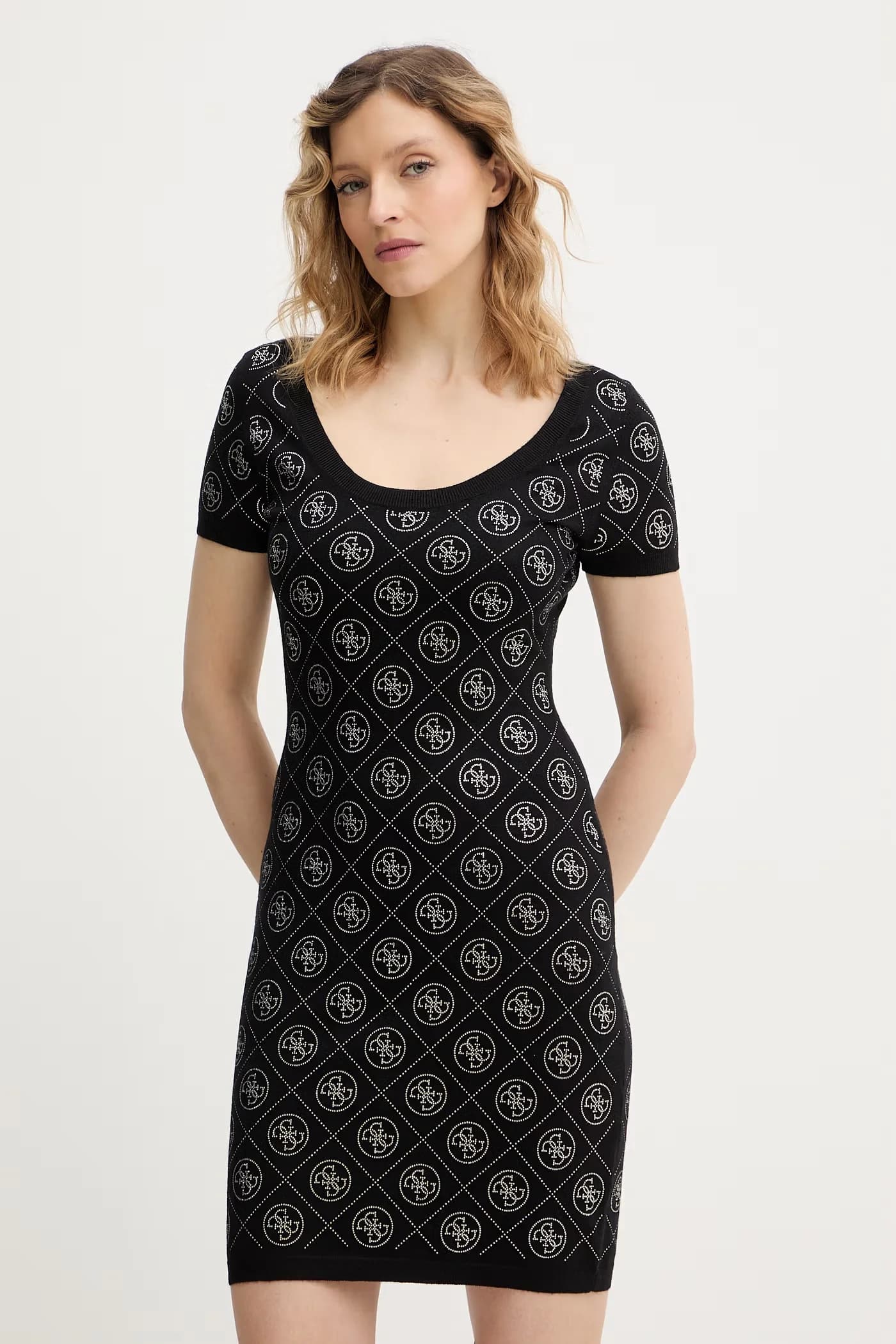 Платье из смесовой шерсти 4G.