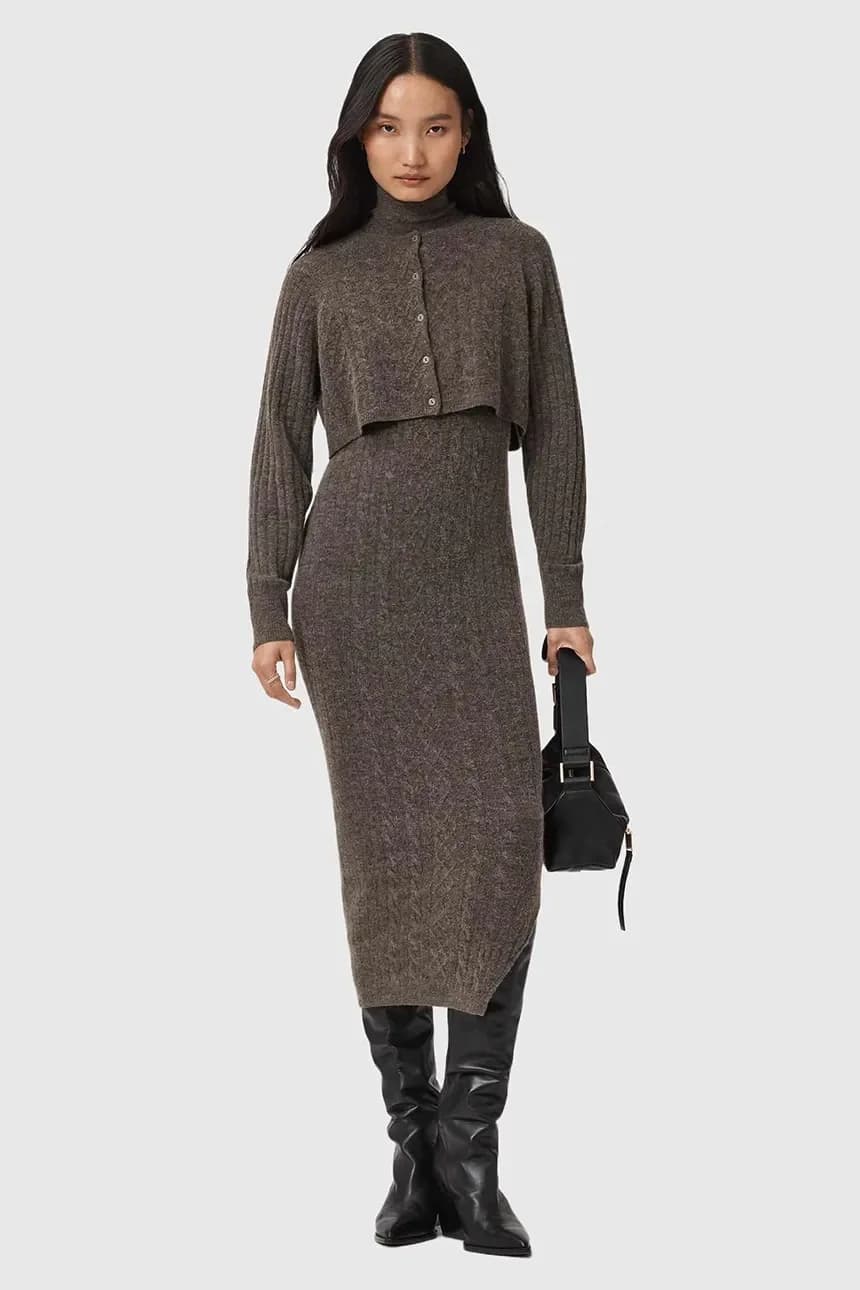 Платье и кардиган из шерсти