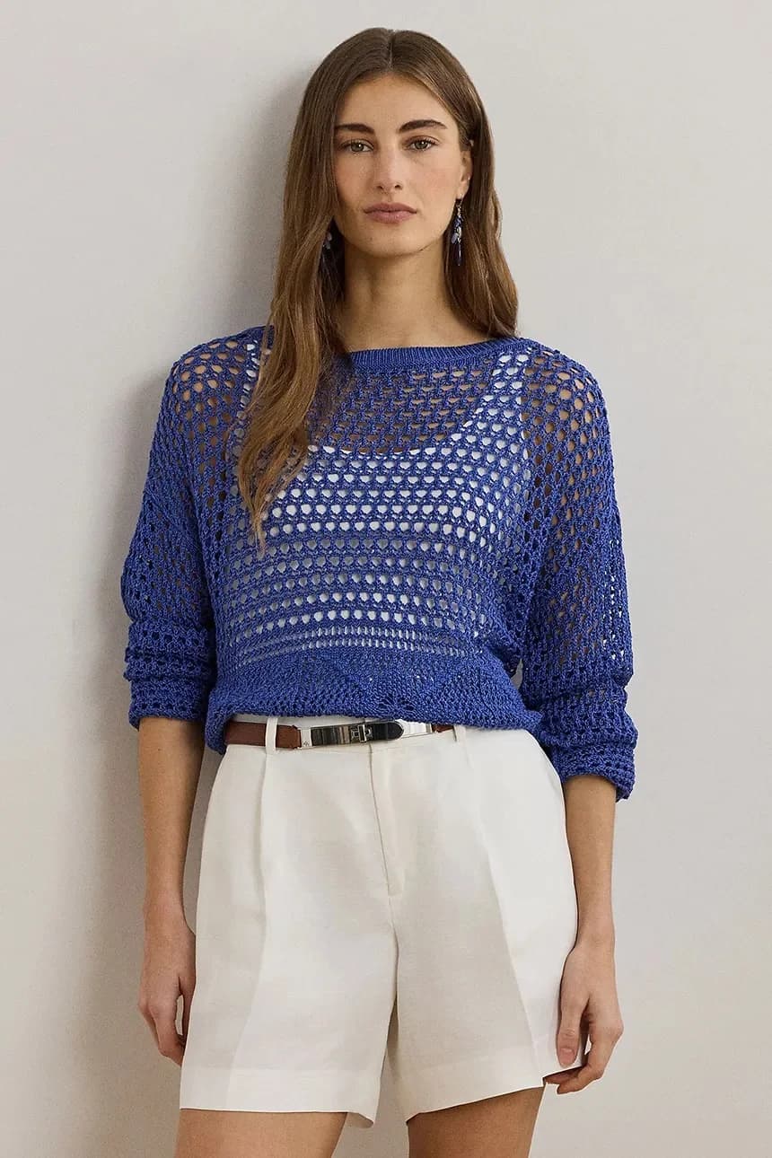 Льняной свитер