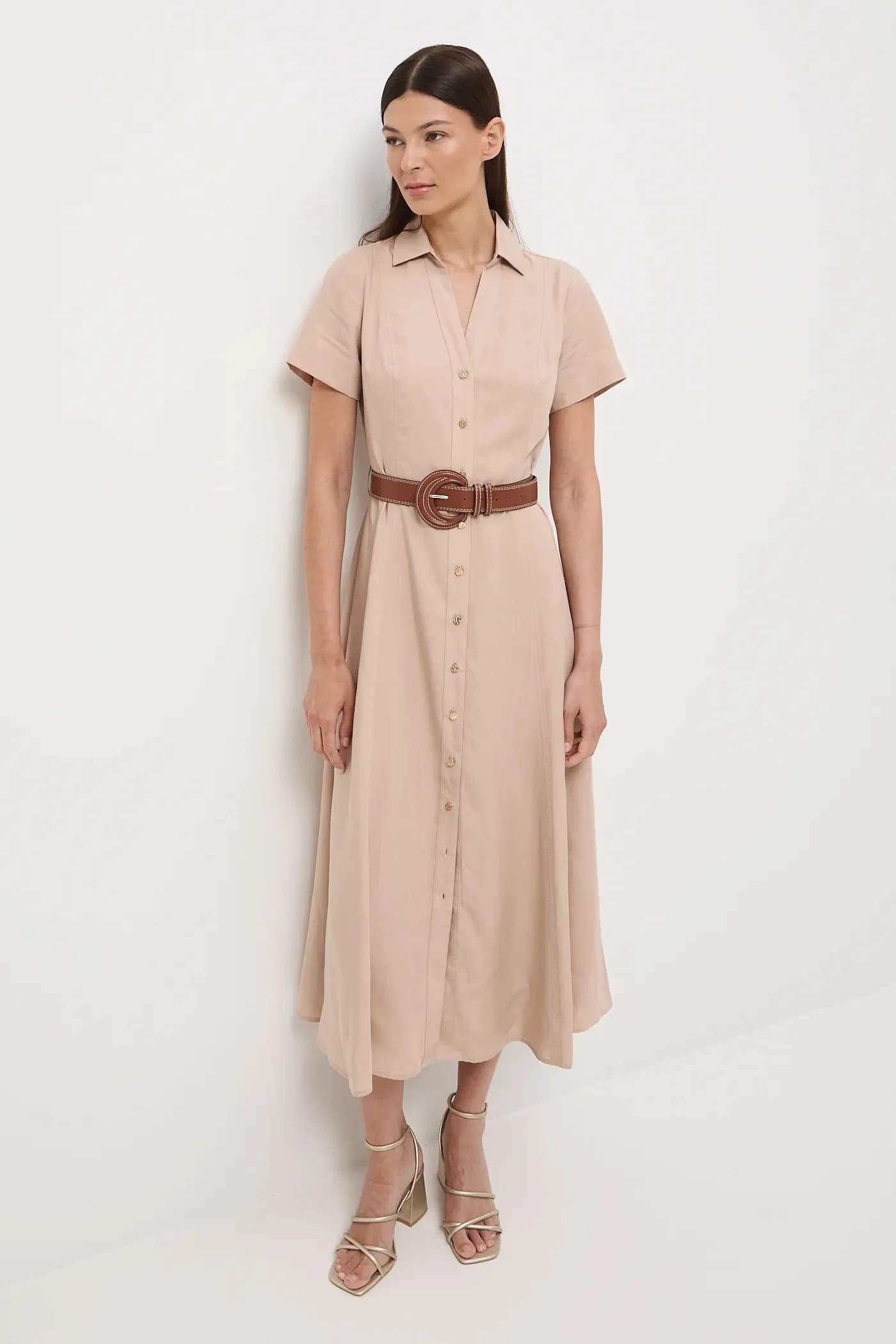 Платье из смесового льна