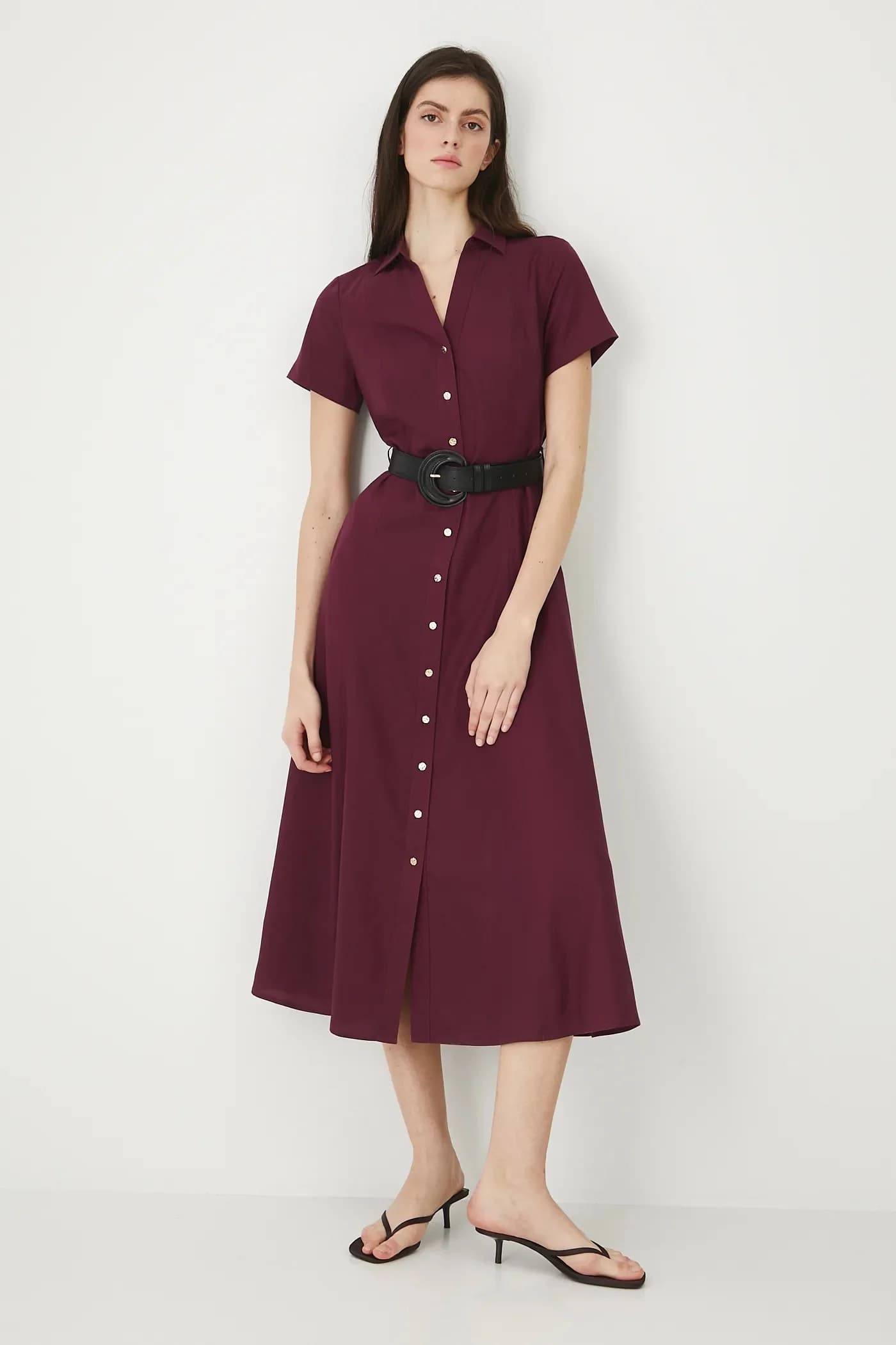 Платье из смесового льна