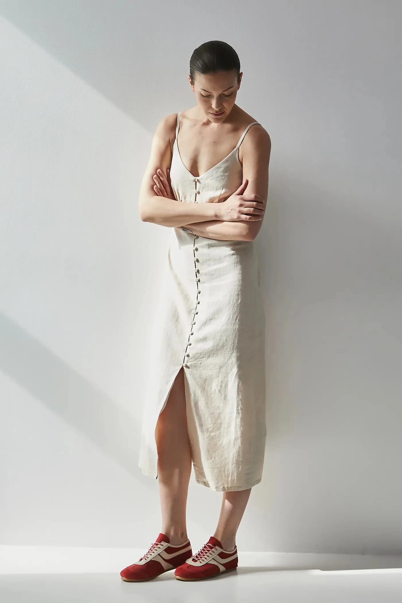 Льняное платье