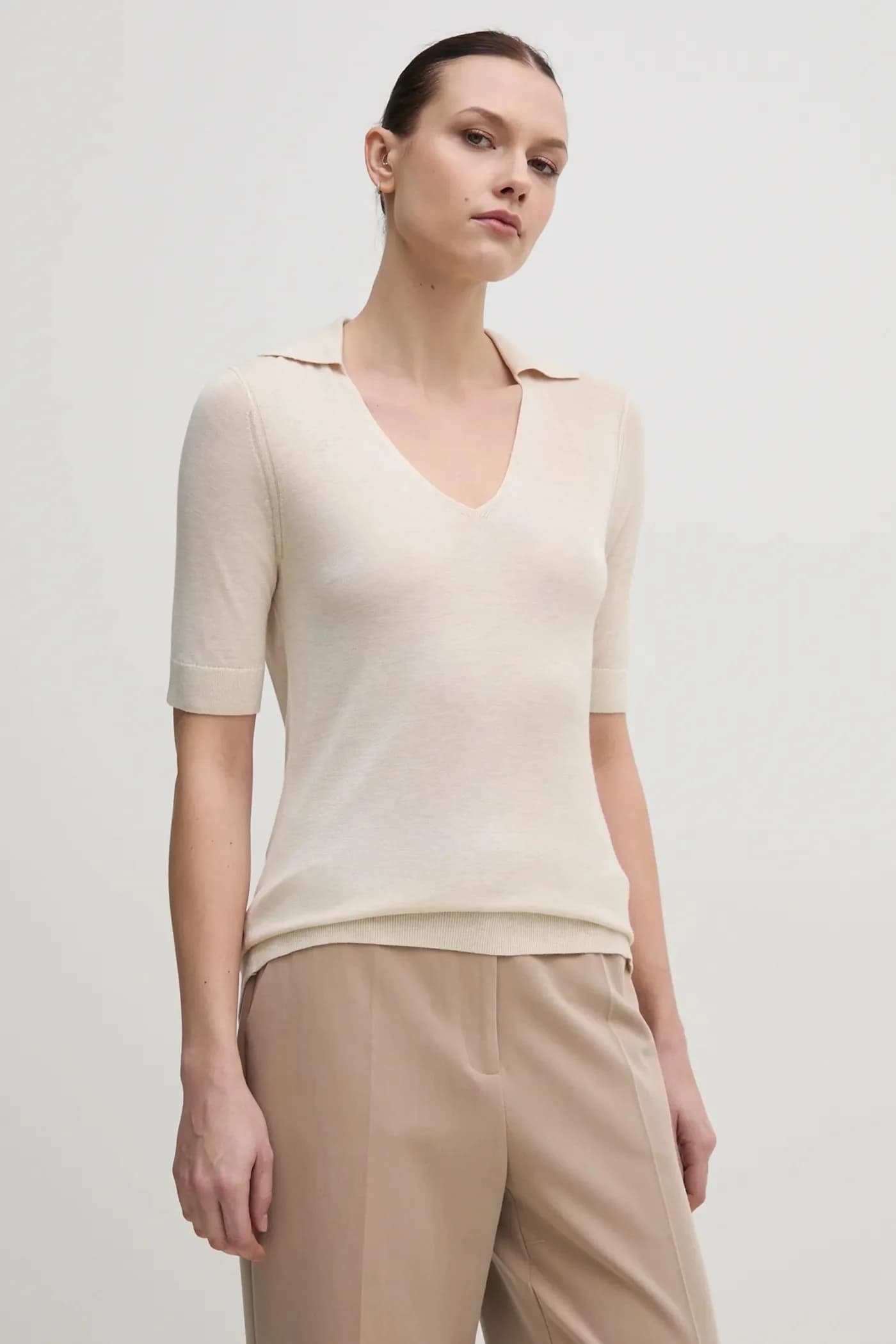 Свитер из смесового шелка