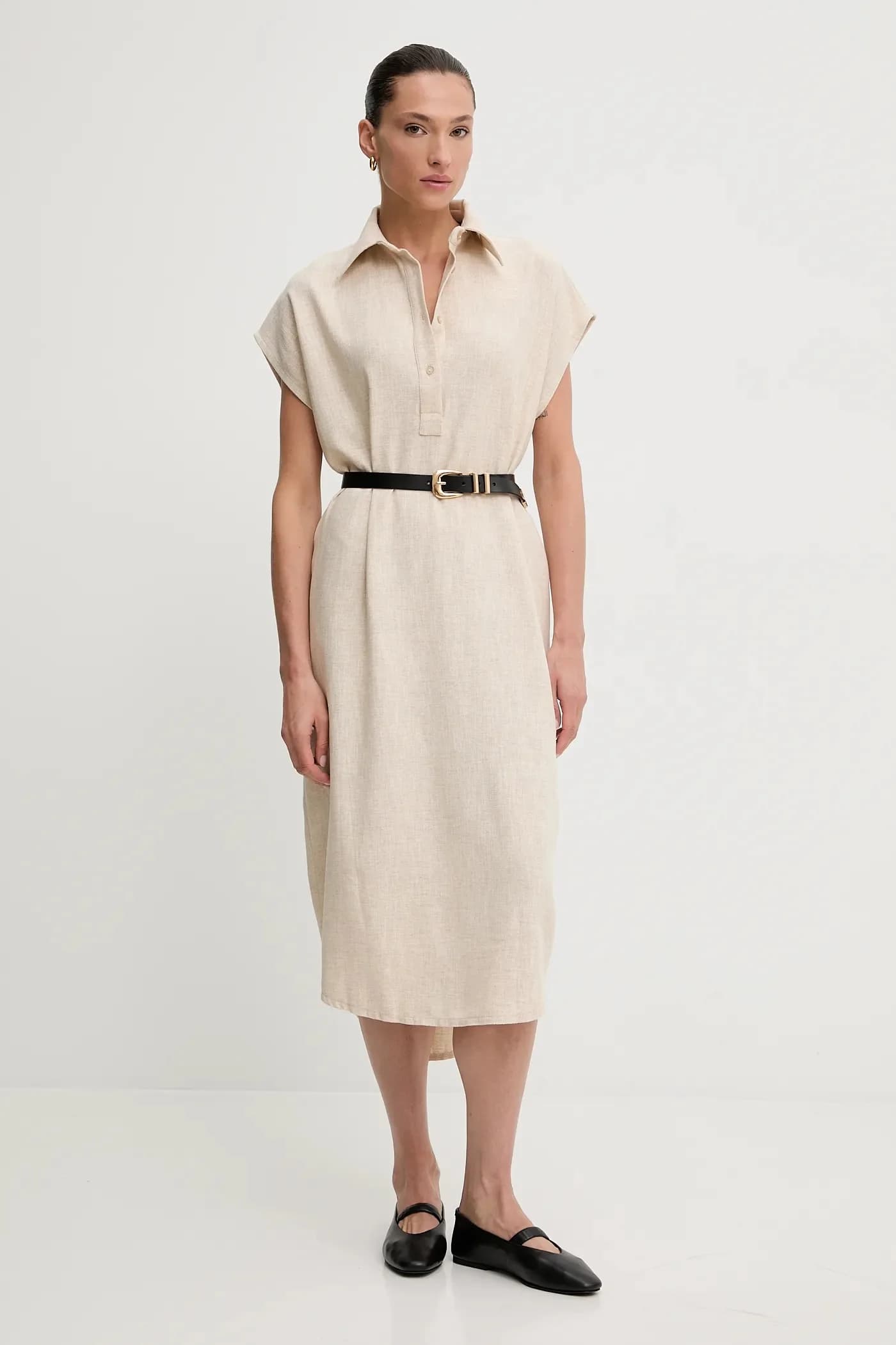 Льняное платье