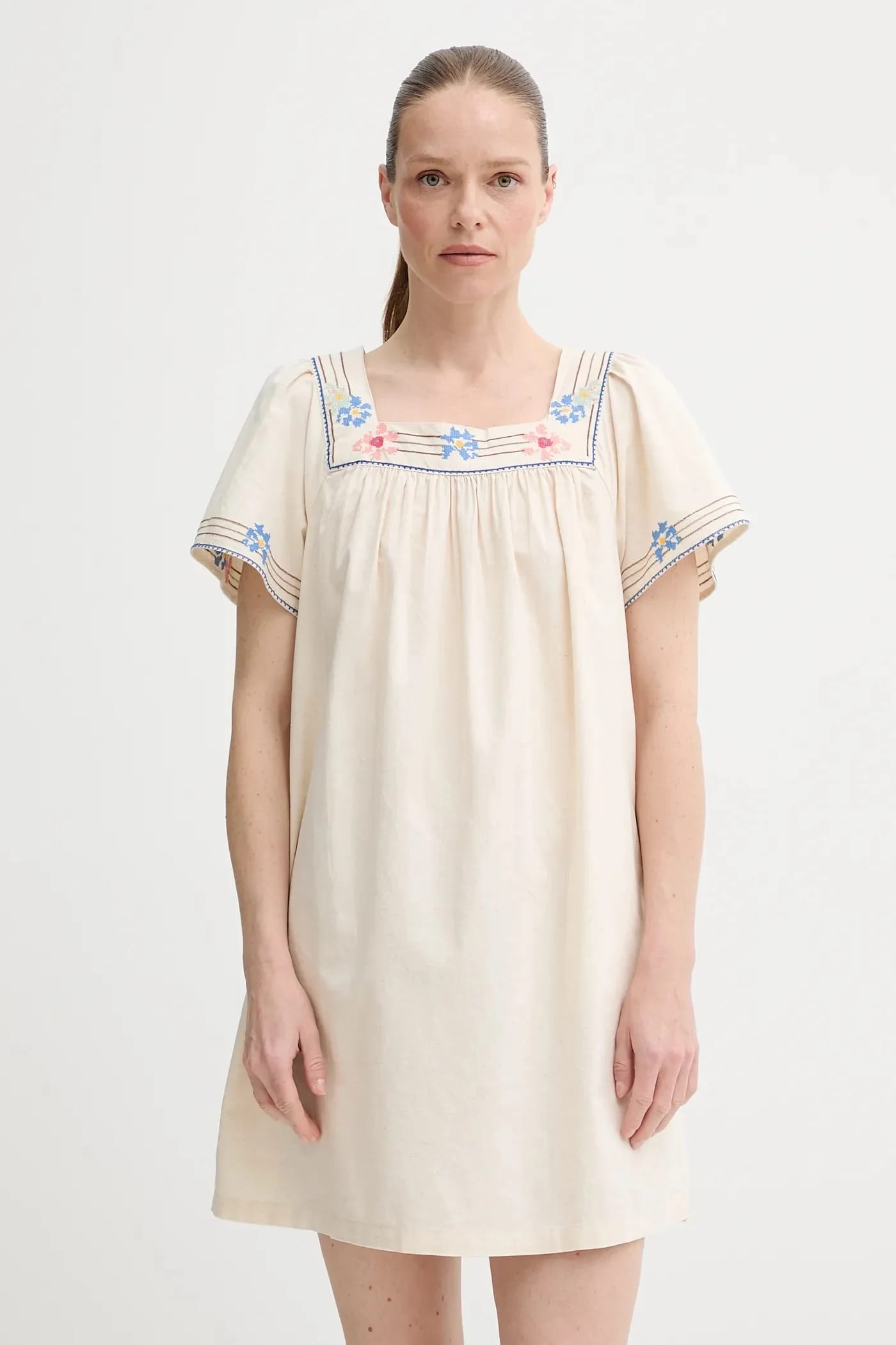 AMBRE BABYDOLL DRESS платье из смесового льна
