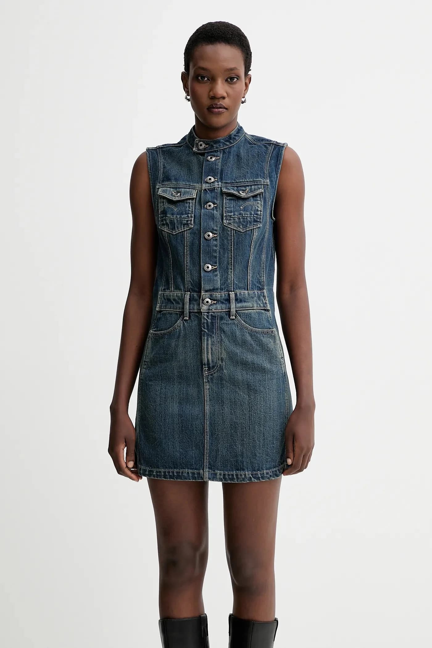 Джинсовое платье Moto Slim