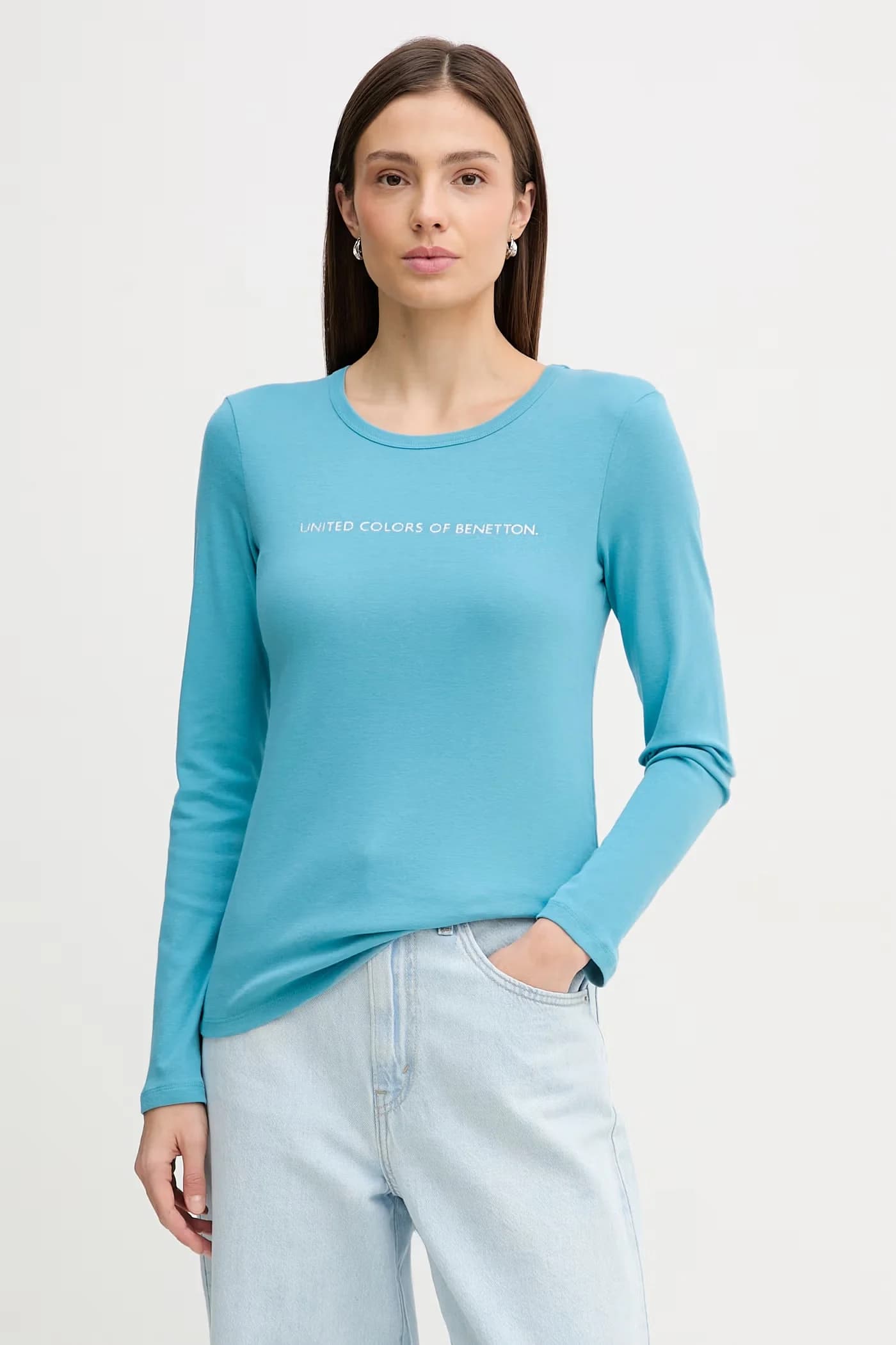 Хлопковая рубашка с длинным рукавом