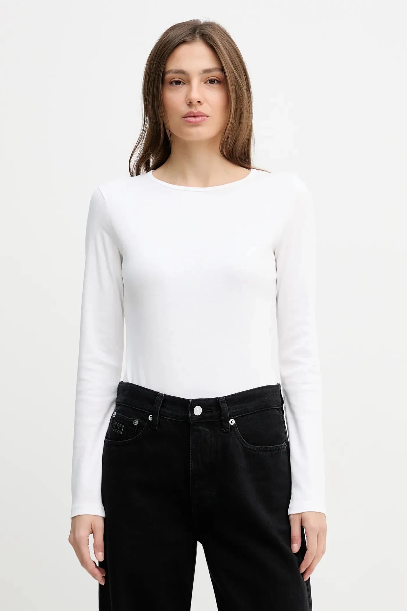 Хлопковая рубашка с длинным рукавом