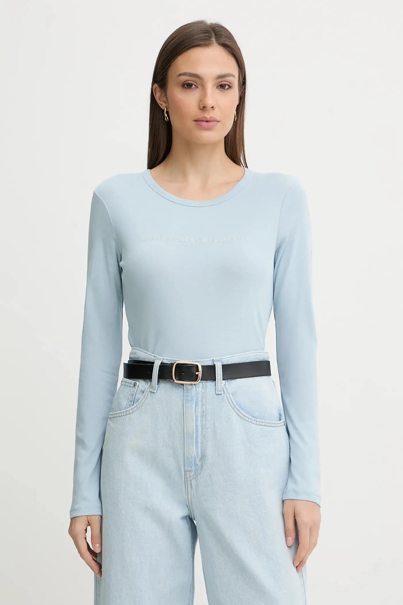 Хлопковая рубашка с длинным рукавом