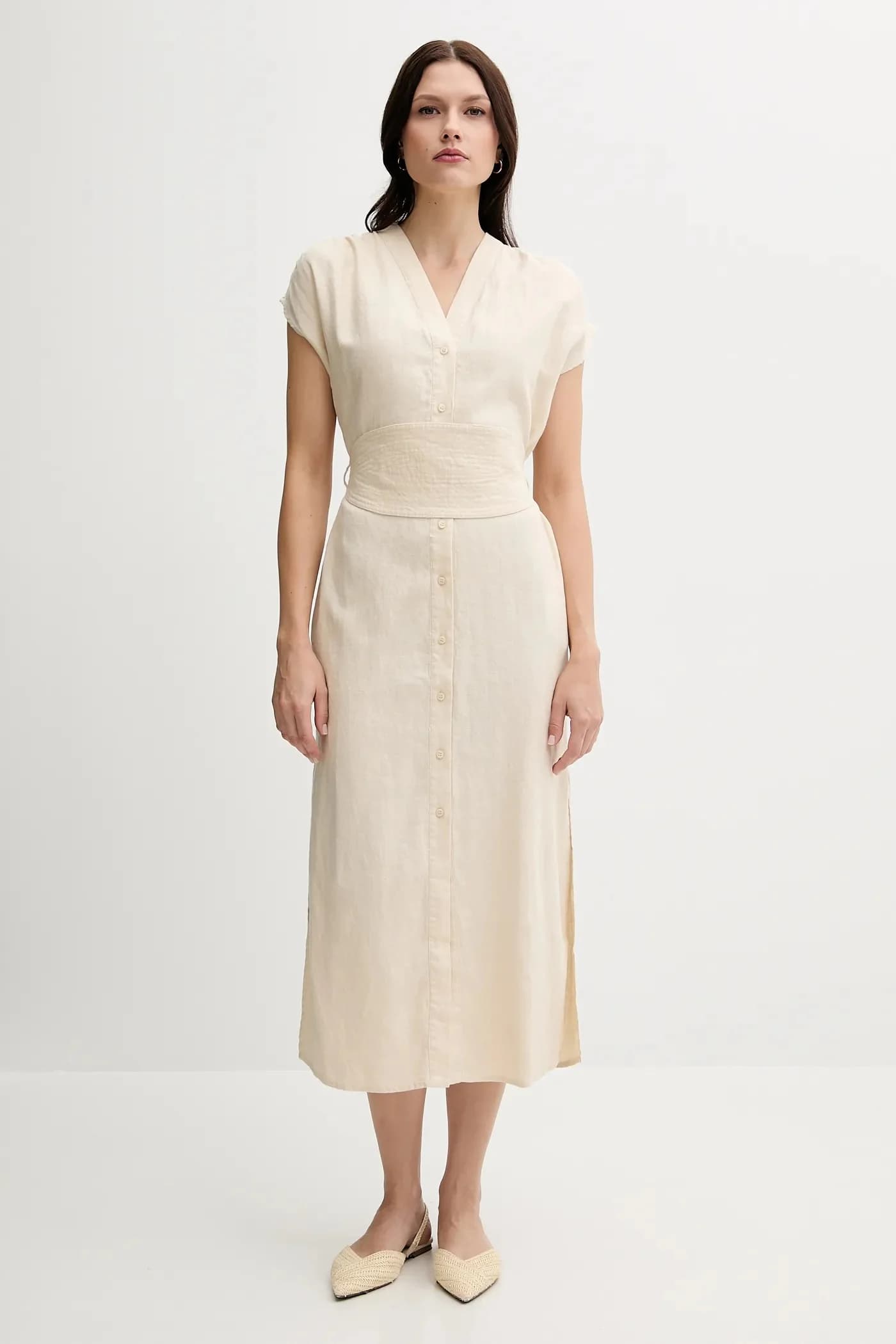 Льняное платье