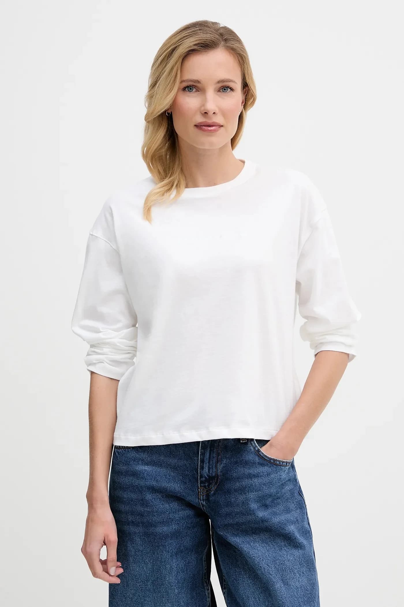 Хлопковая рубашка с длинным рукавом