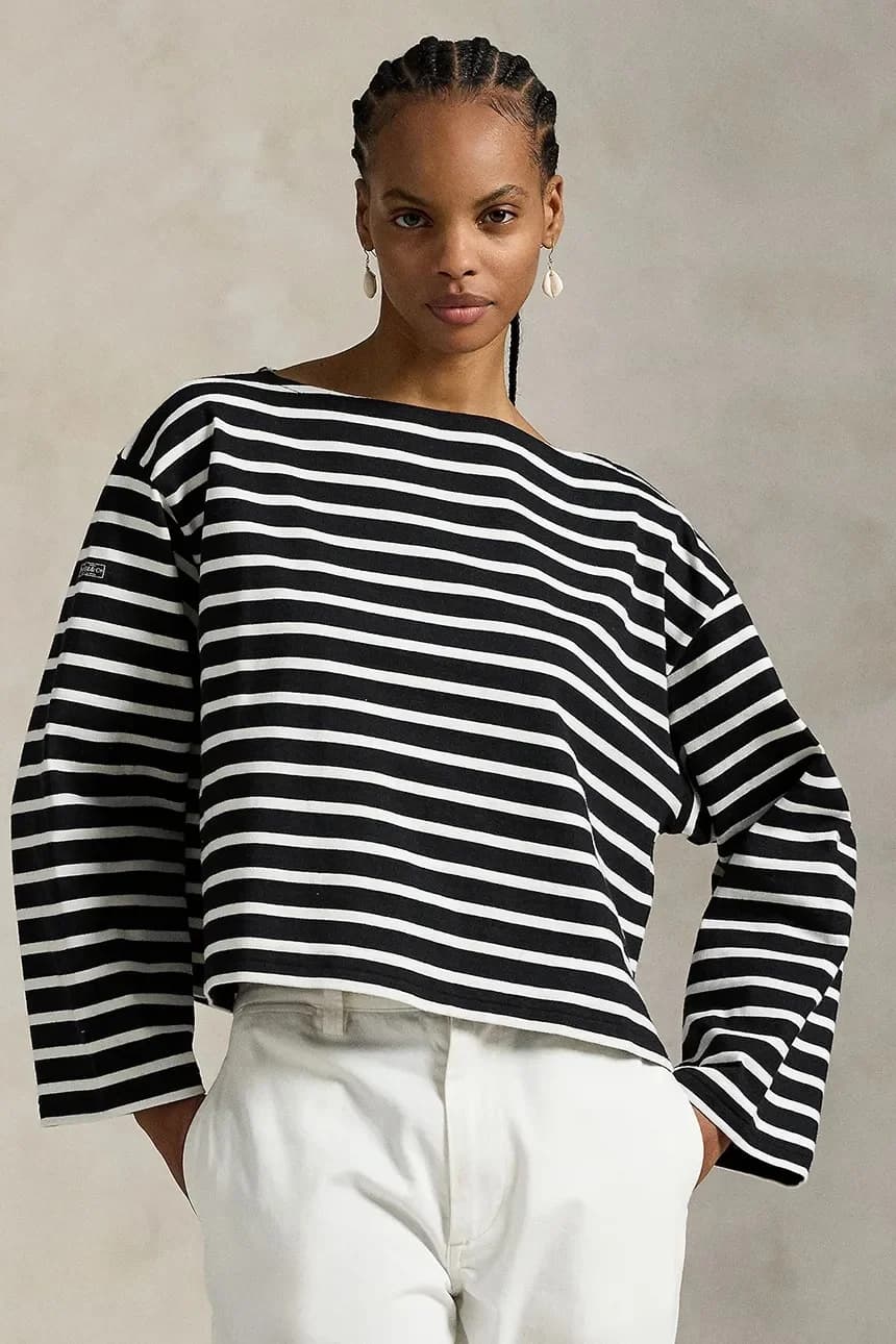 Хлопковая рубашка с длинным рукавом