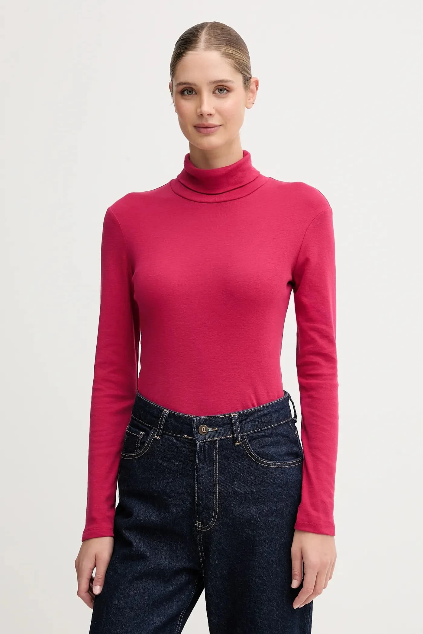 Хлопковая рубашка с длинным рукавом