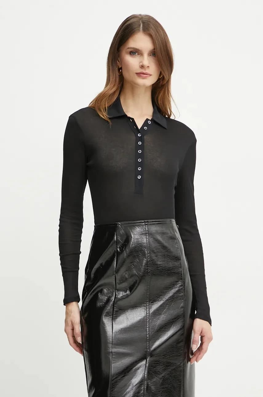 Хлопковая рубашка с длинным рукавом