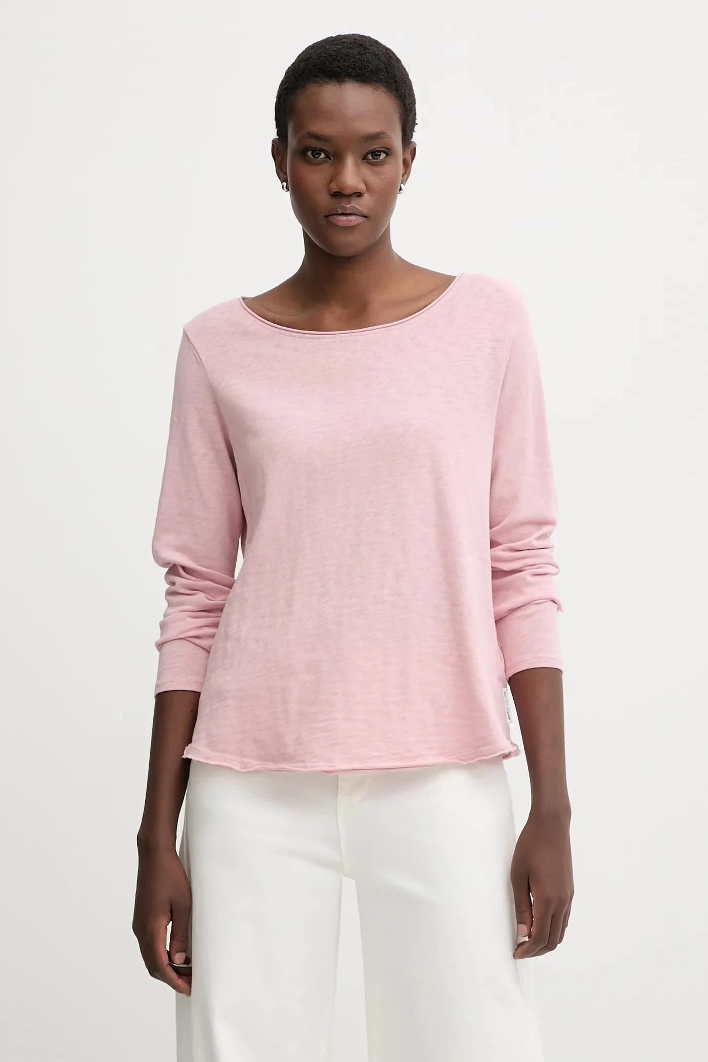 Хлопковая рубашка с длинным рукавом