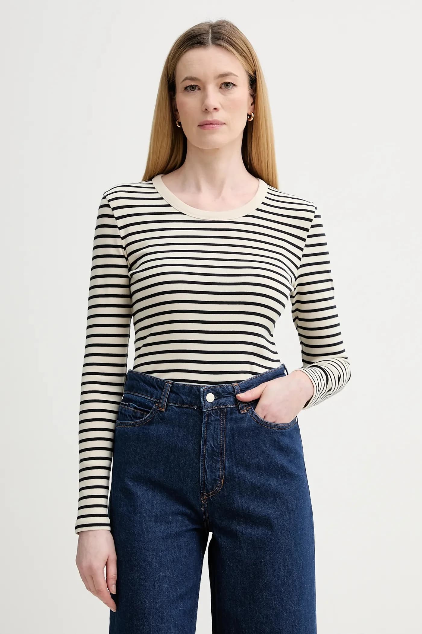 Хлопковая рубашка с длинным рукавом