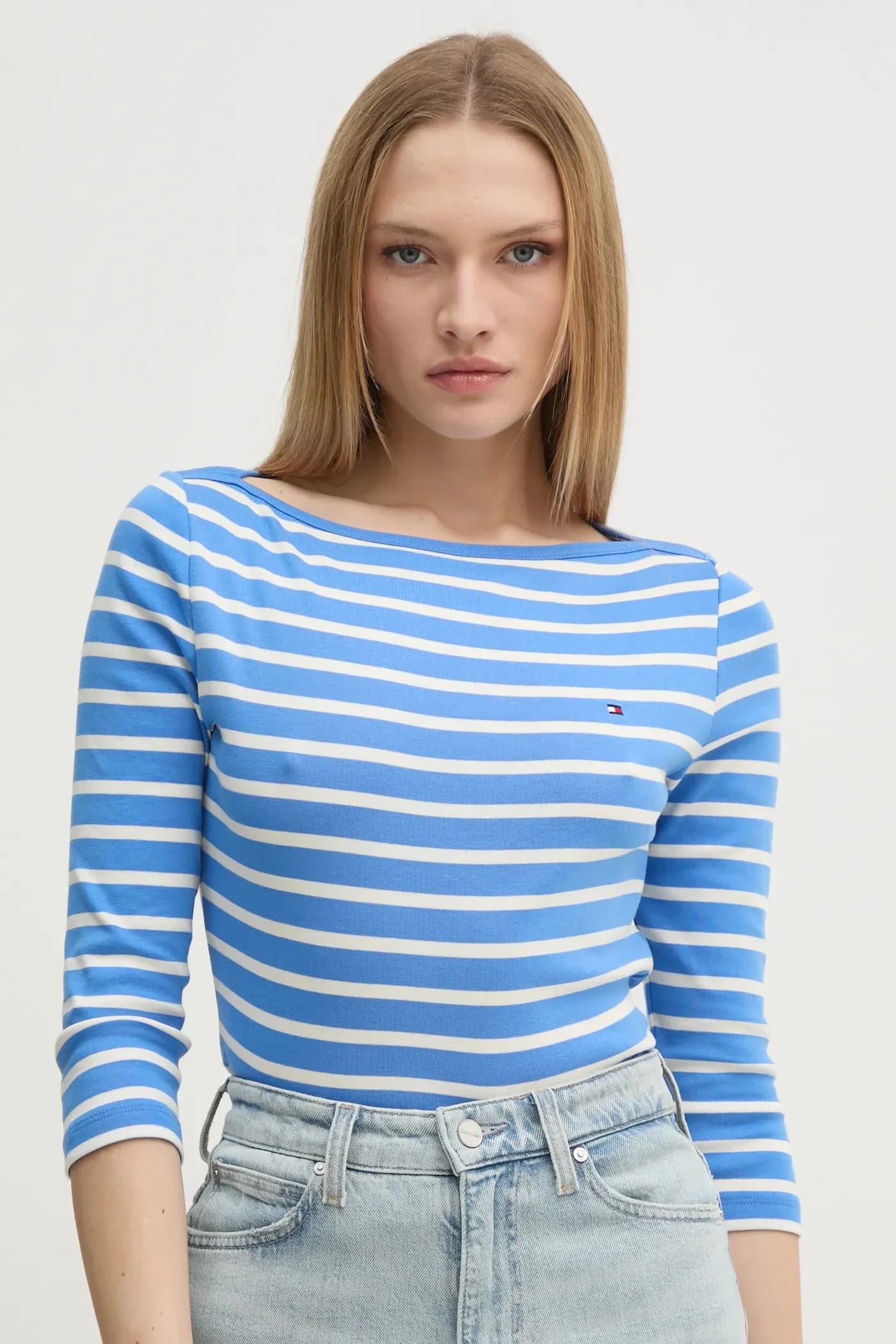 Хлопковая рубашка с длинным рукавом