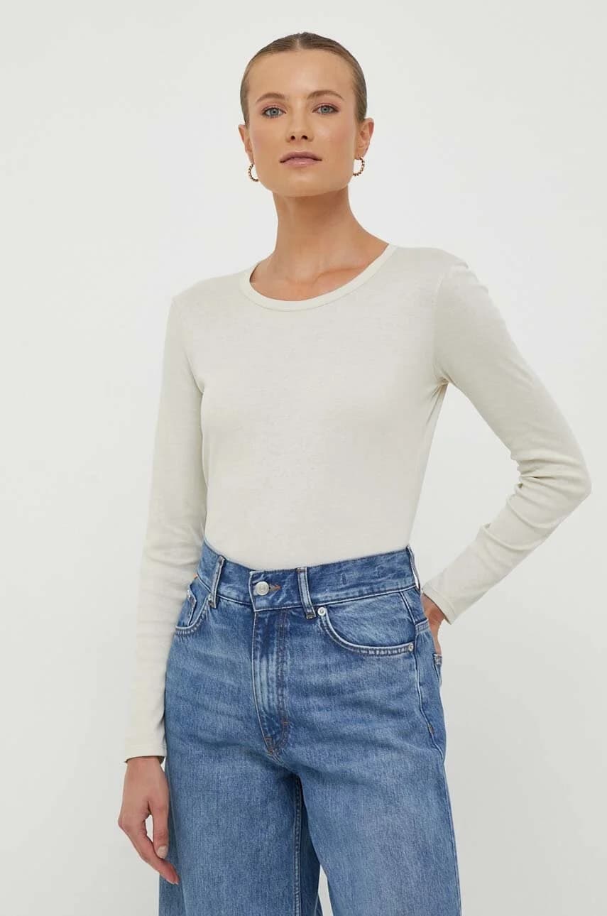 Хлопковая рубашка с длинным рукавом