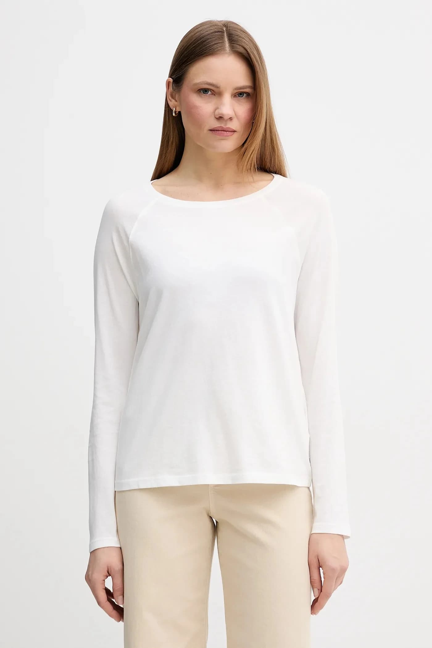 Хлопковая рубашка с длинным рукавом