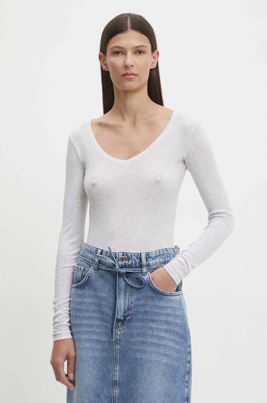 Хлопковая рубашка с длинным рукавом