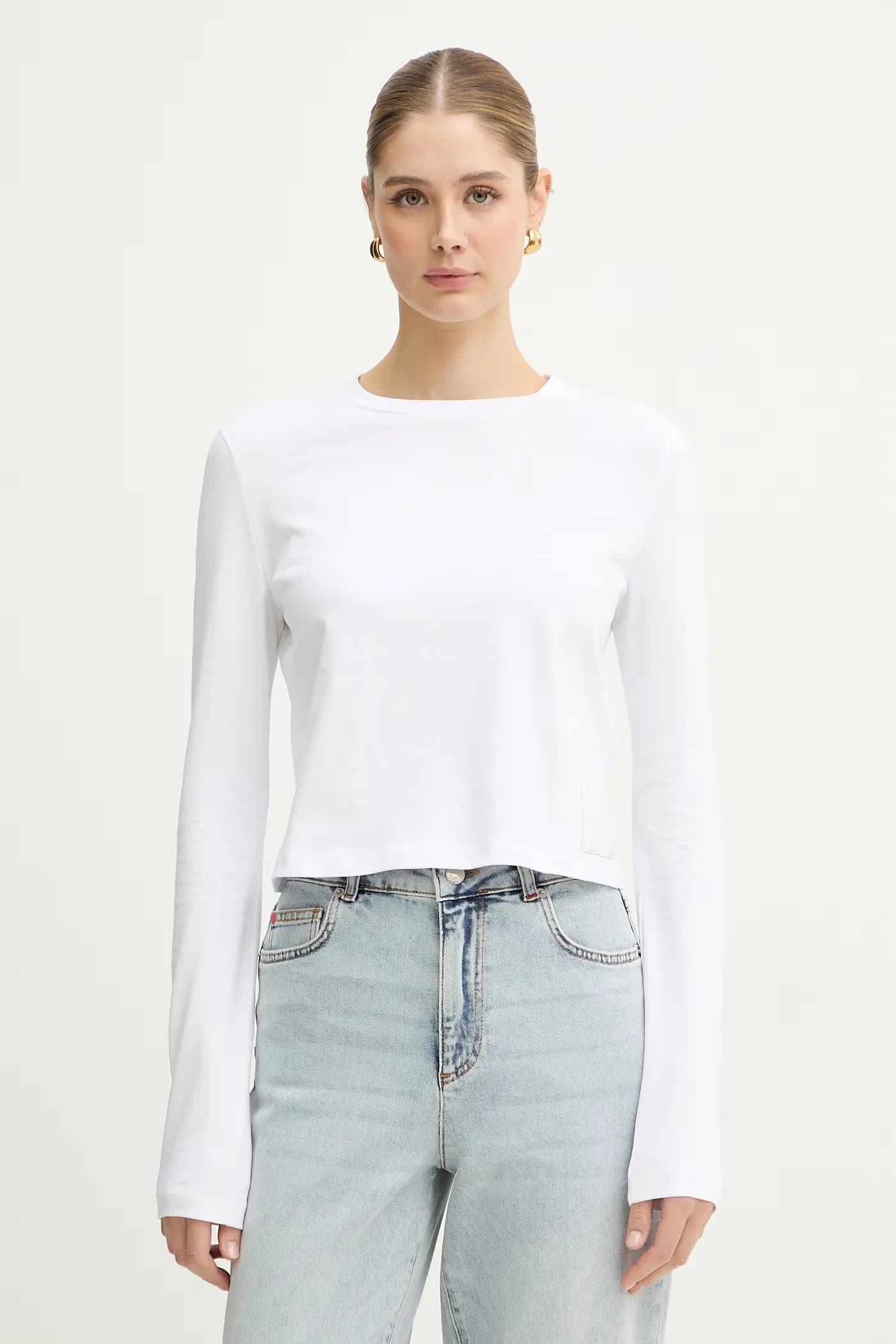 MCOELLENI хлопковая рубашка с длинными рукавами