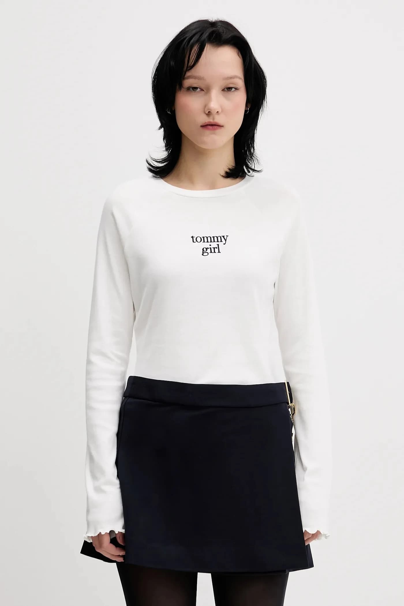 Хлопковая рубашка с длинным рукавом