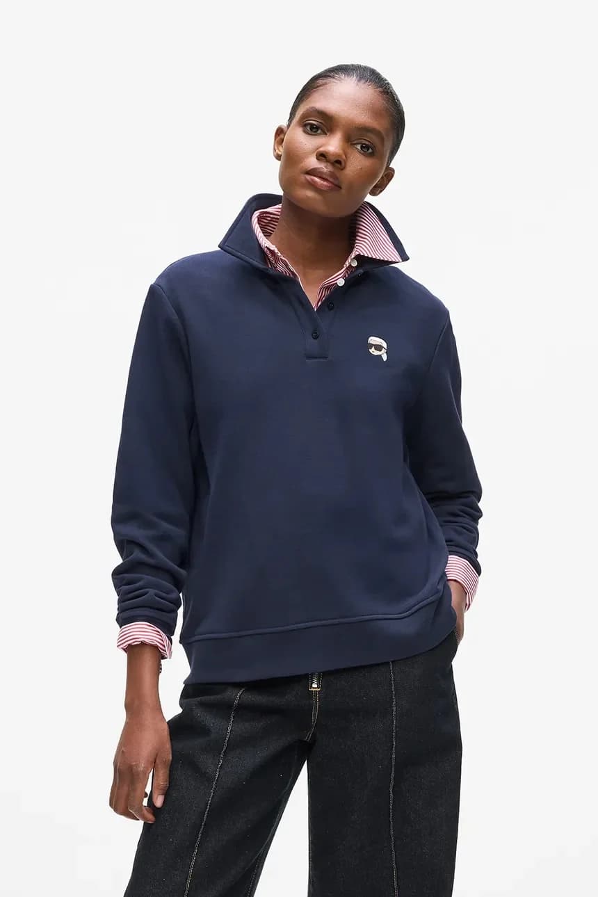 IKON хлопковая рубашка с длинными рукавами