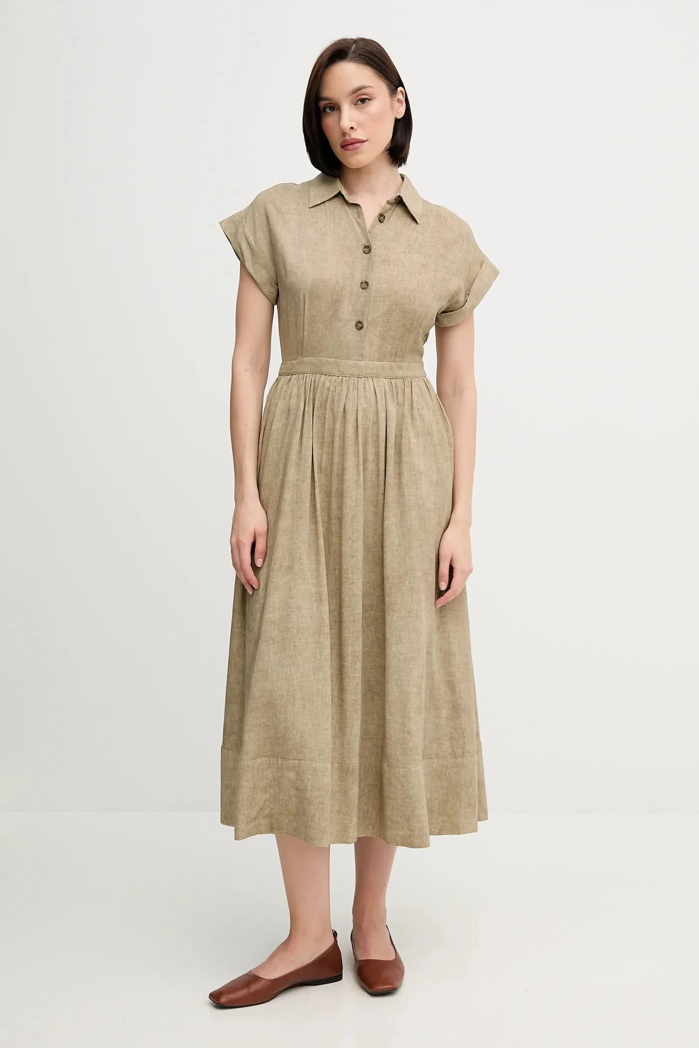 Платье из смесового льна