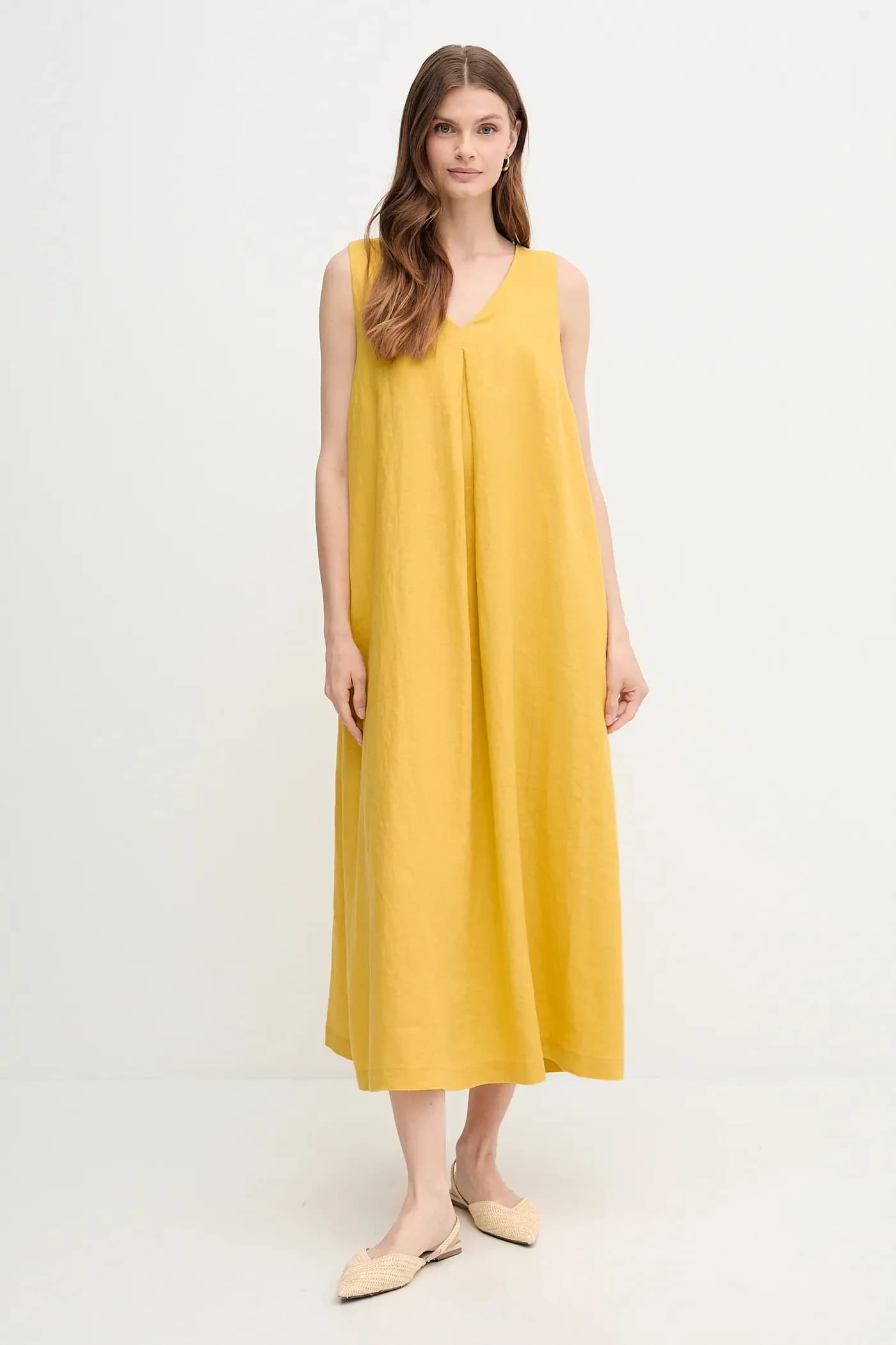 Льняное платье