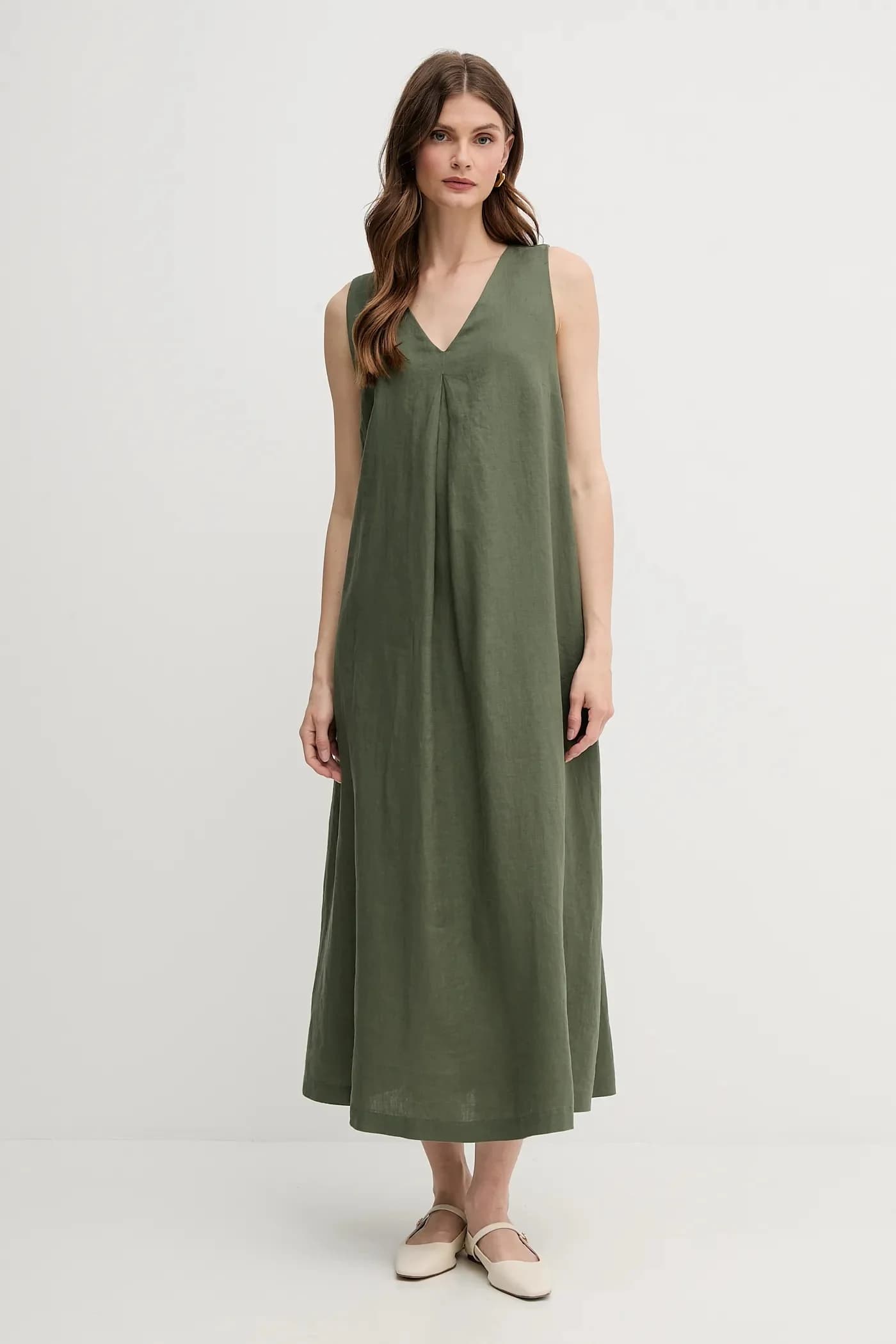 Льняное платье