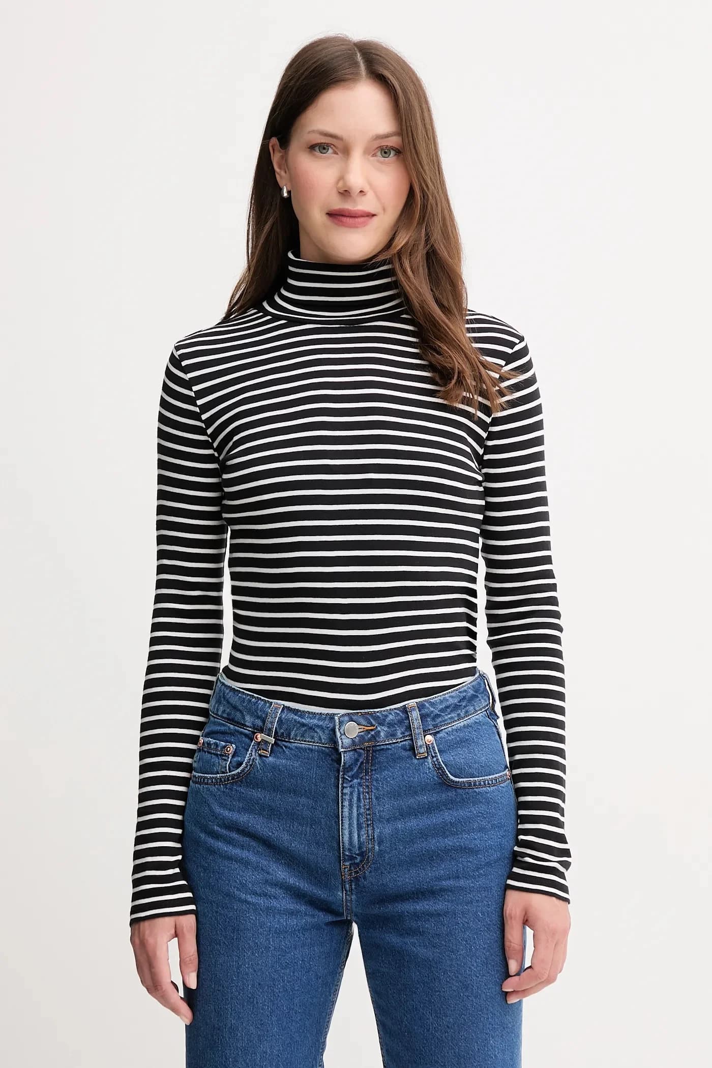 Хлопковая рубашка с длинным рукавом