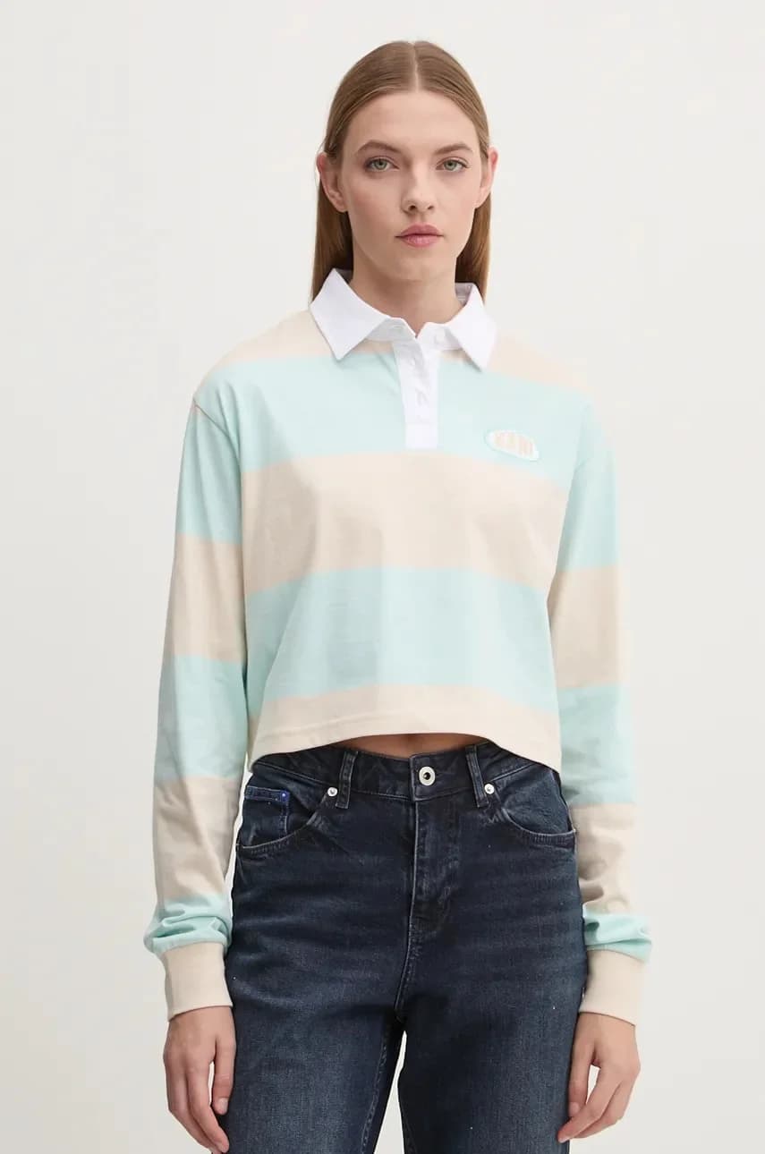 Хлопковая рубашка с длинным рукавом