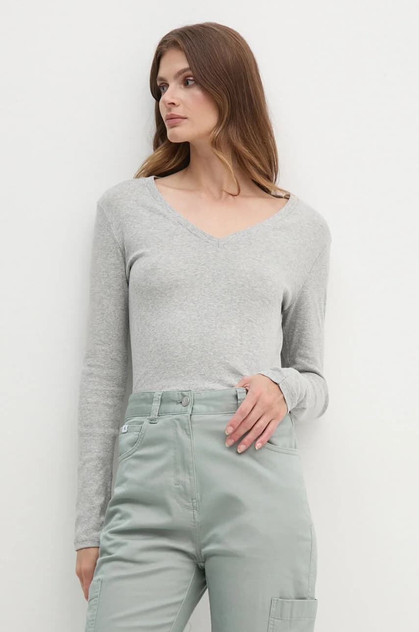 Хлопковая рубашка с длинным рукавом