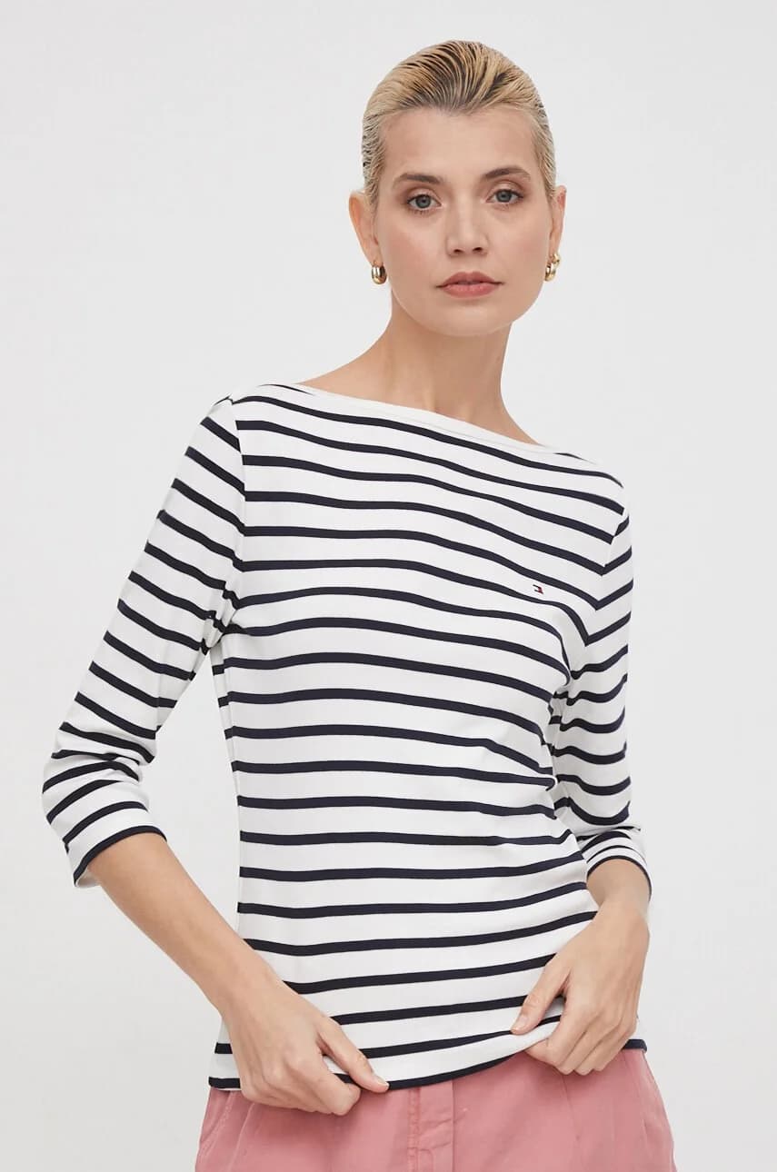 Хлопковая рубашка с длинным рукавом