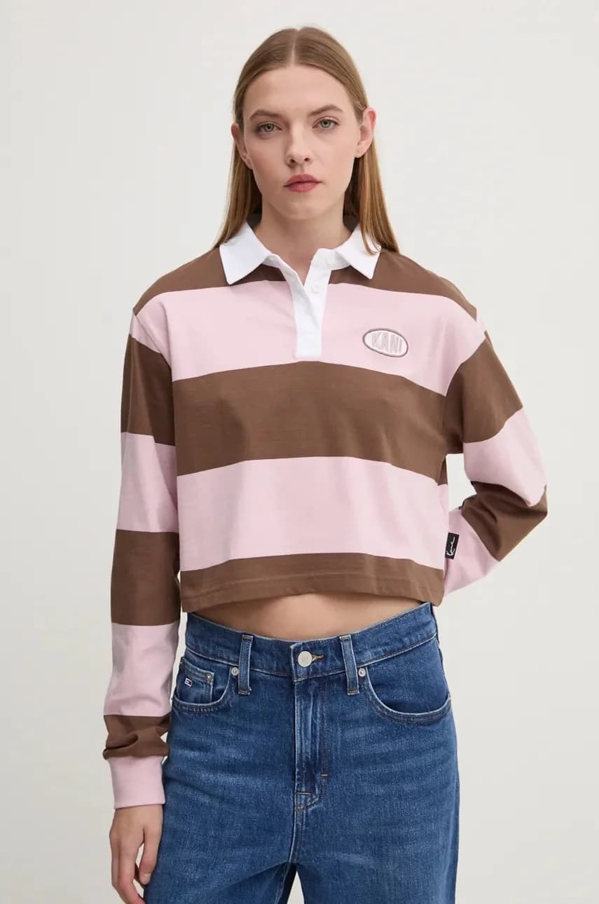 Хлопковая рубашка с длинным рукавом