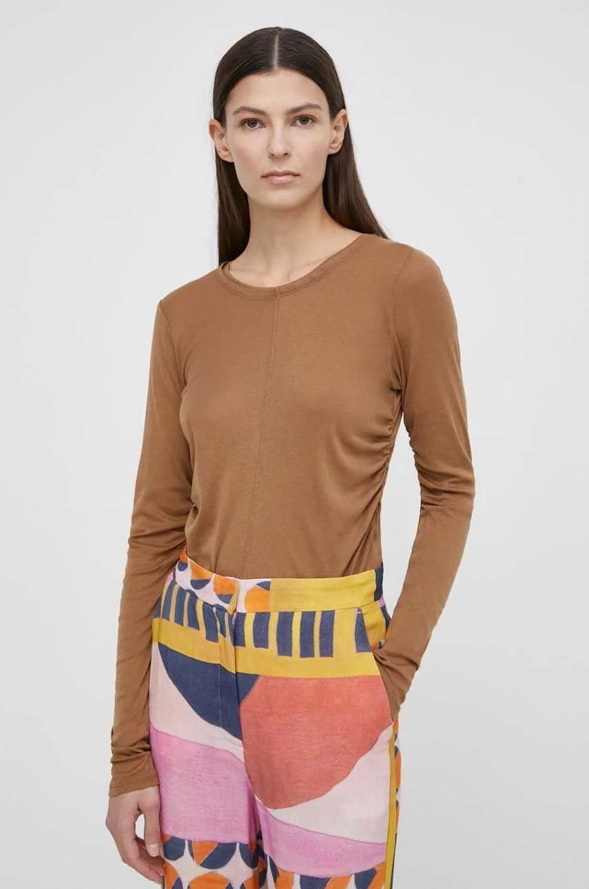 Хлопковая рубашка с длинным рукавом