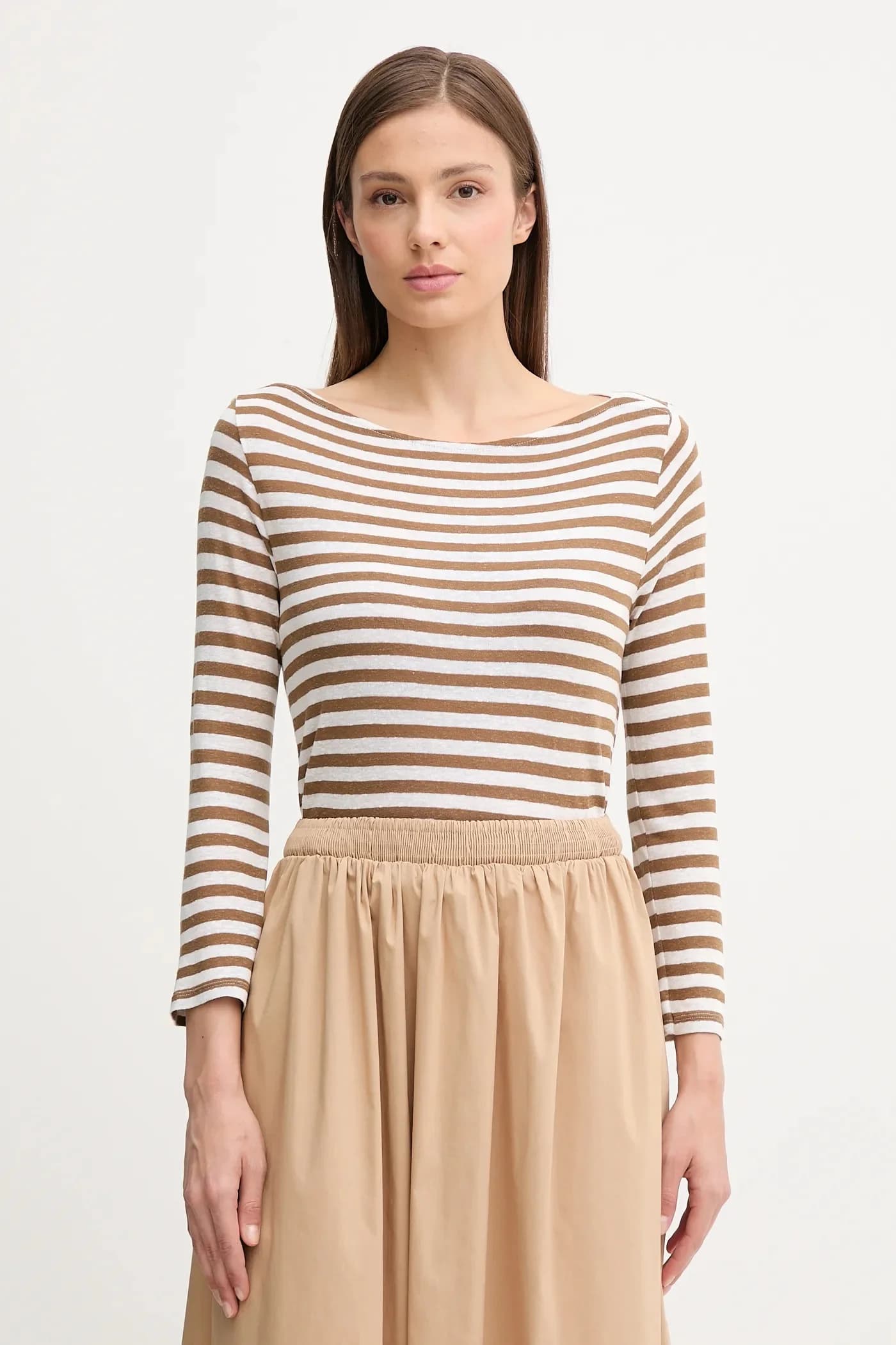 Лонгслив из смесового льна