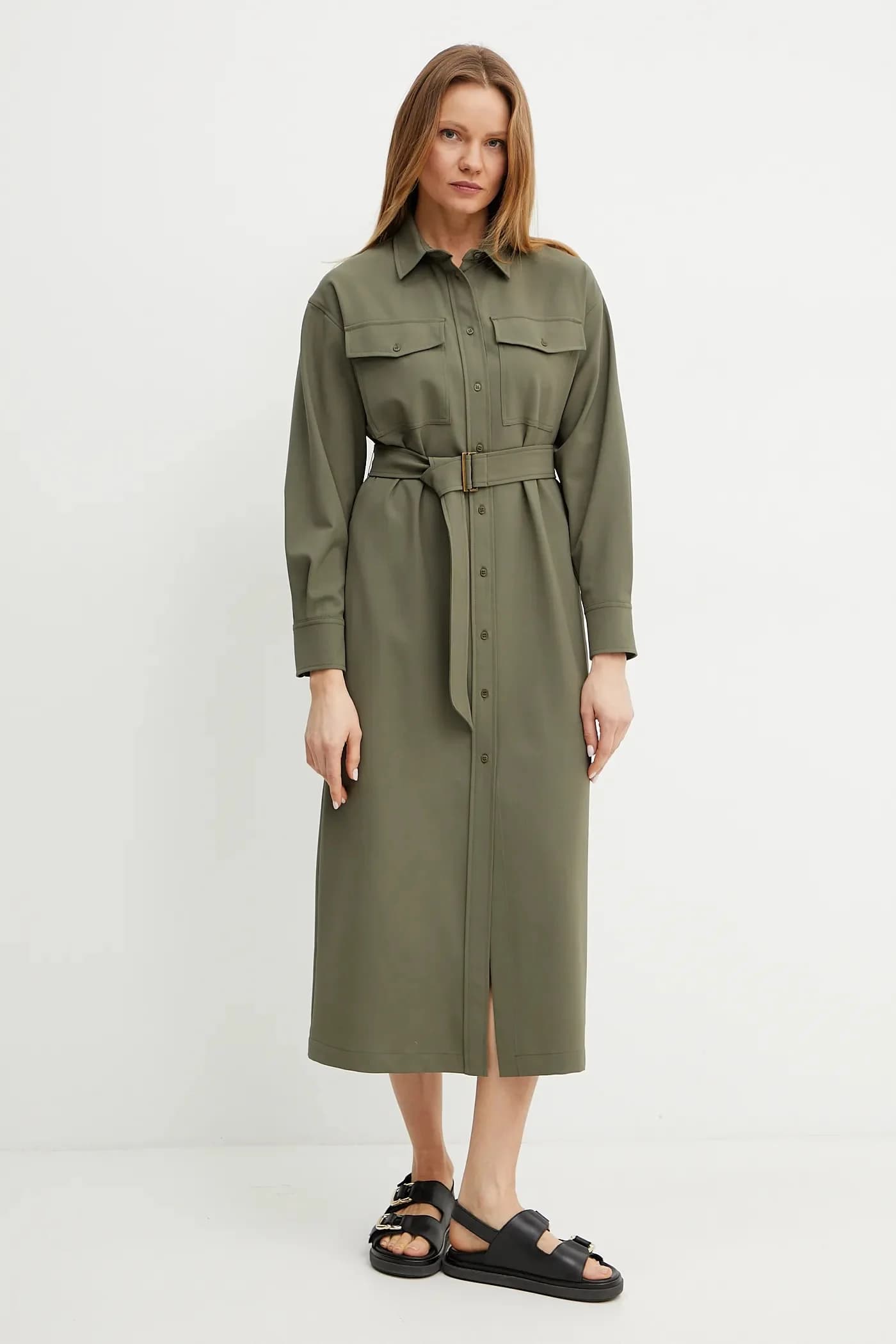 Платье из смесовой шерсти