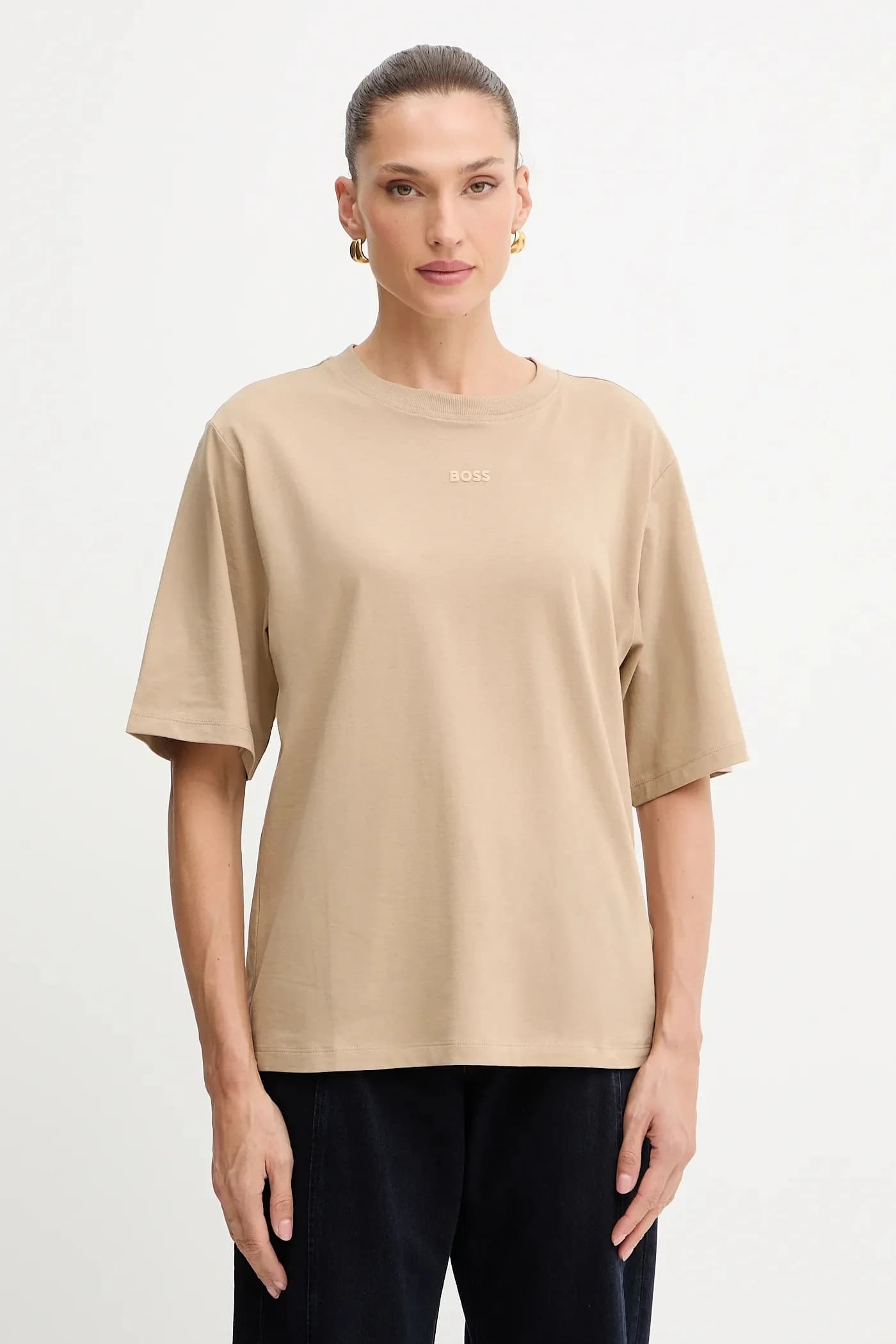 Хлопковая футболка с маленьким логотипом C Enis