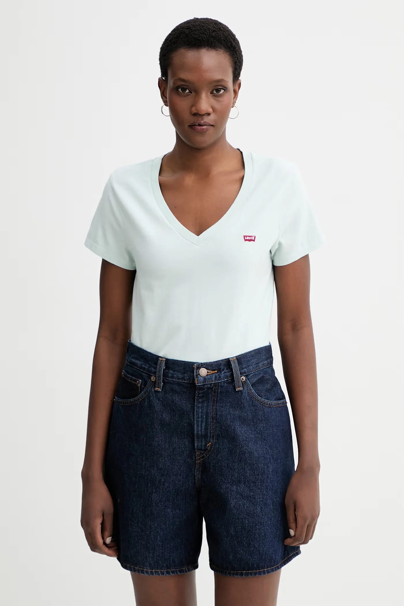 Хлопковая футболка PERFECT VNECK