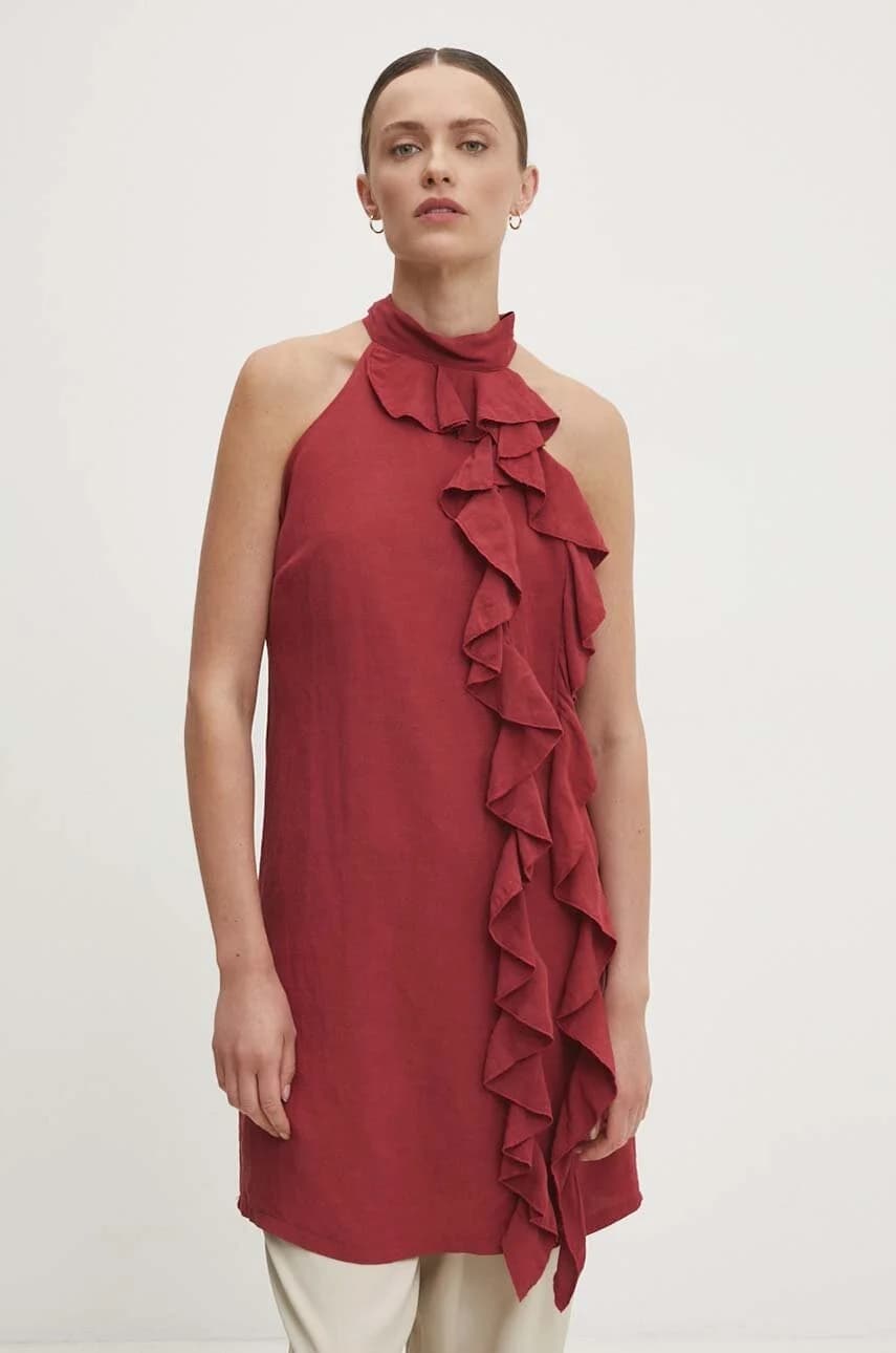 Льняное платье