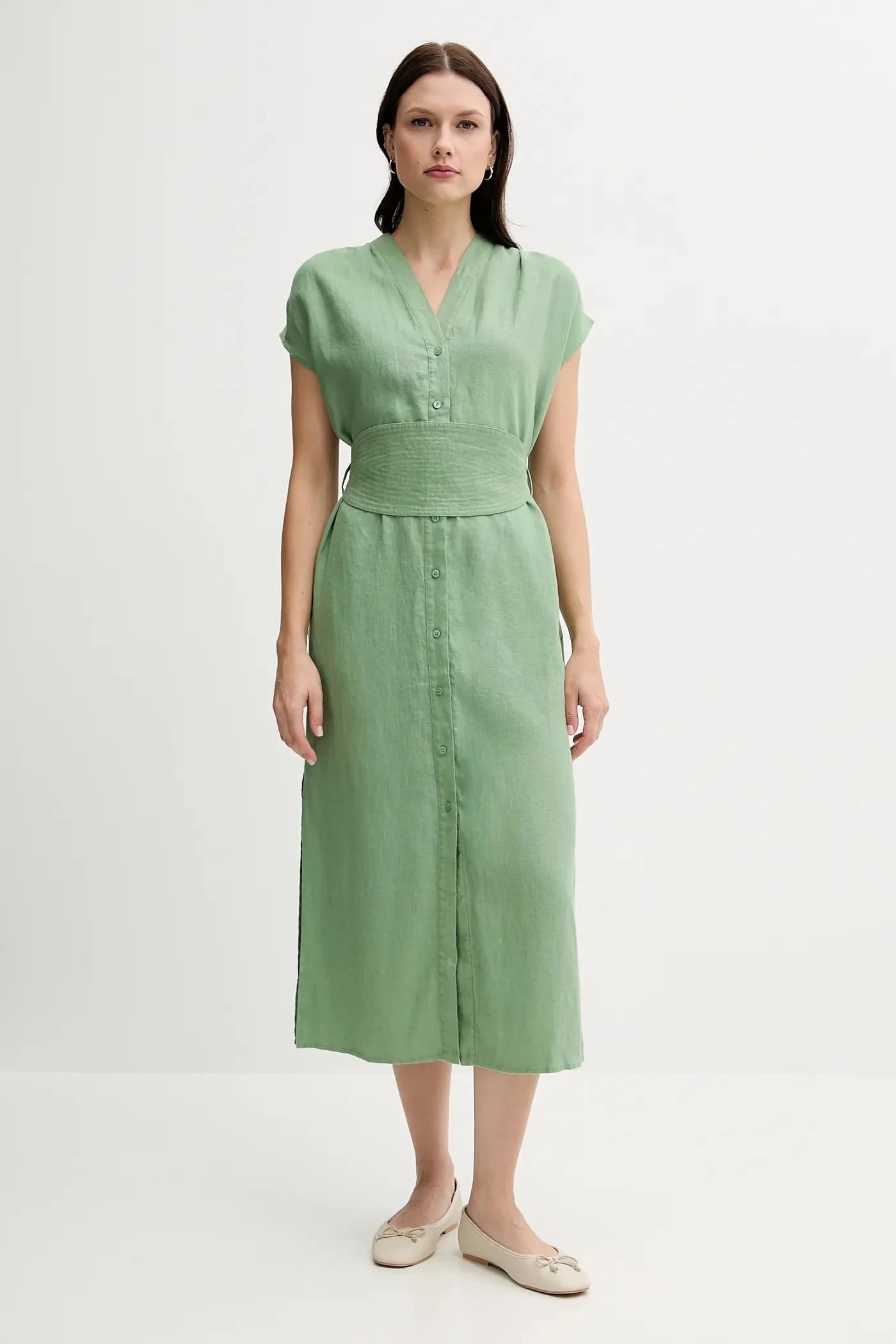 Льняное платье