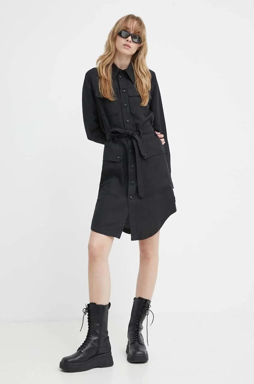 Платье из смесового льна