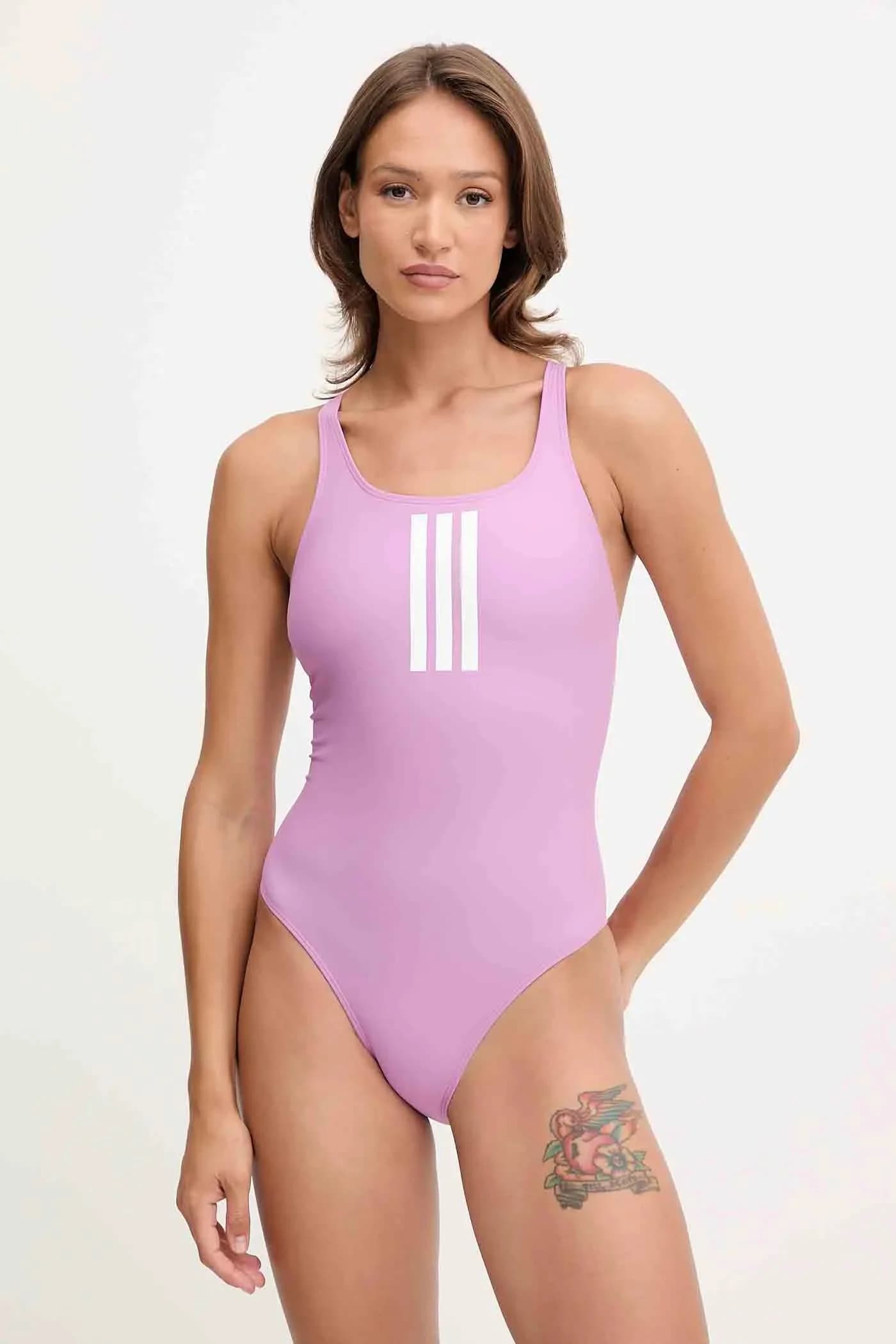 Цельный купальник с 3 полосками