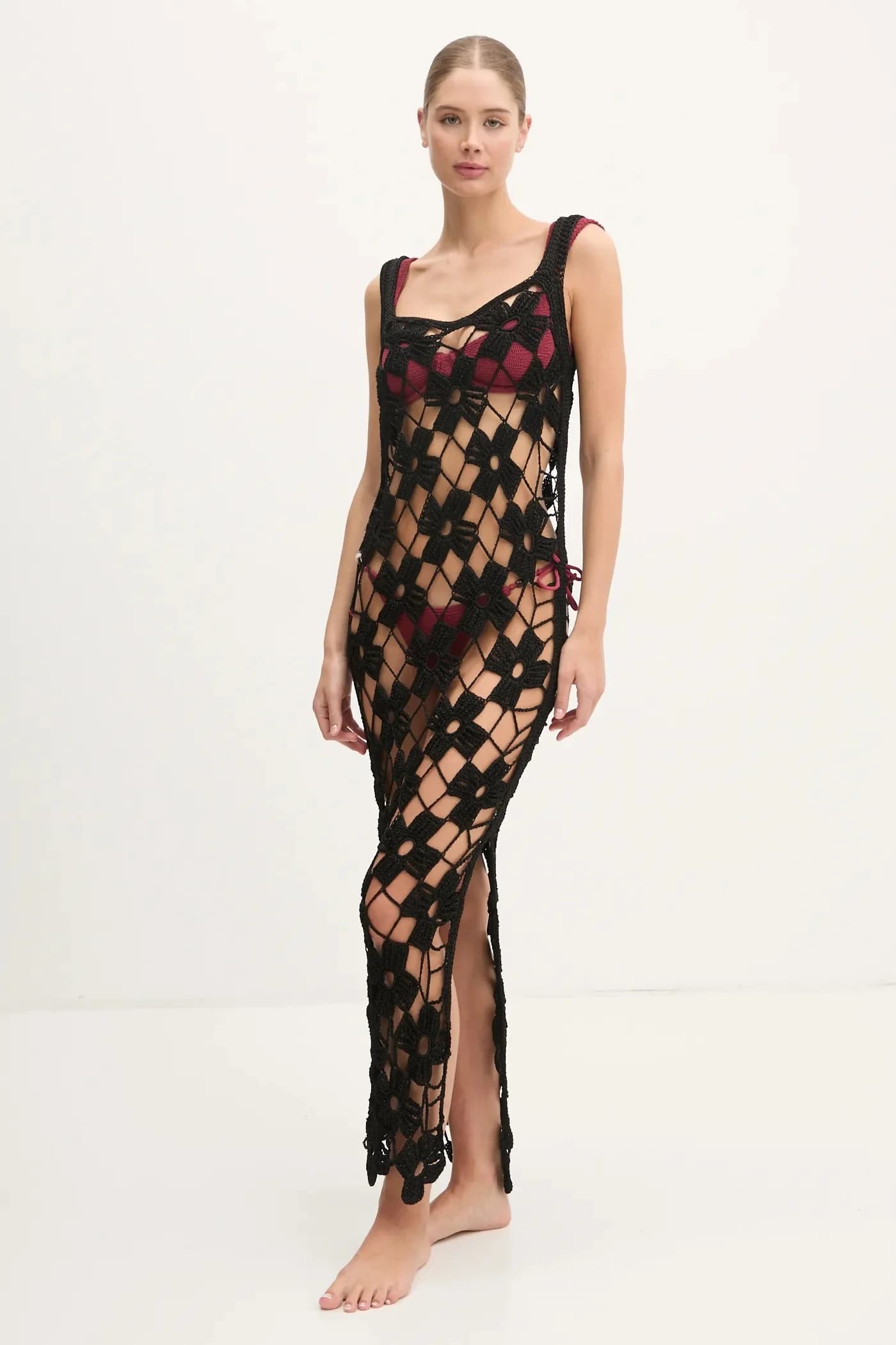 Шелковое пляжное платье