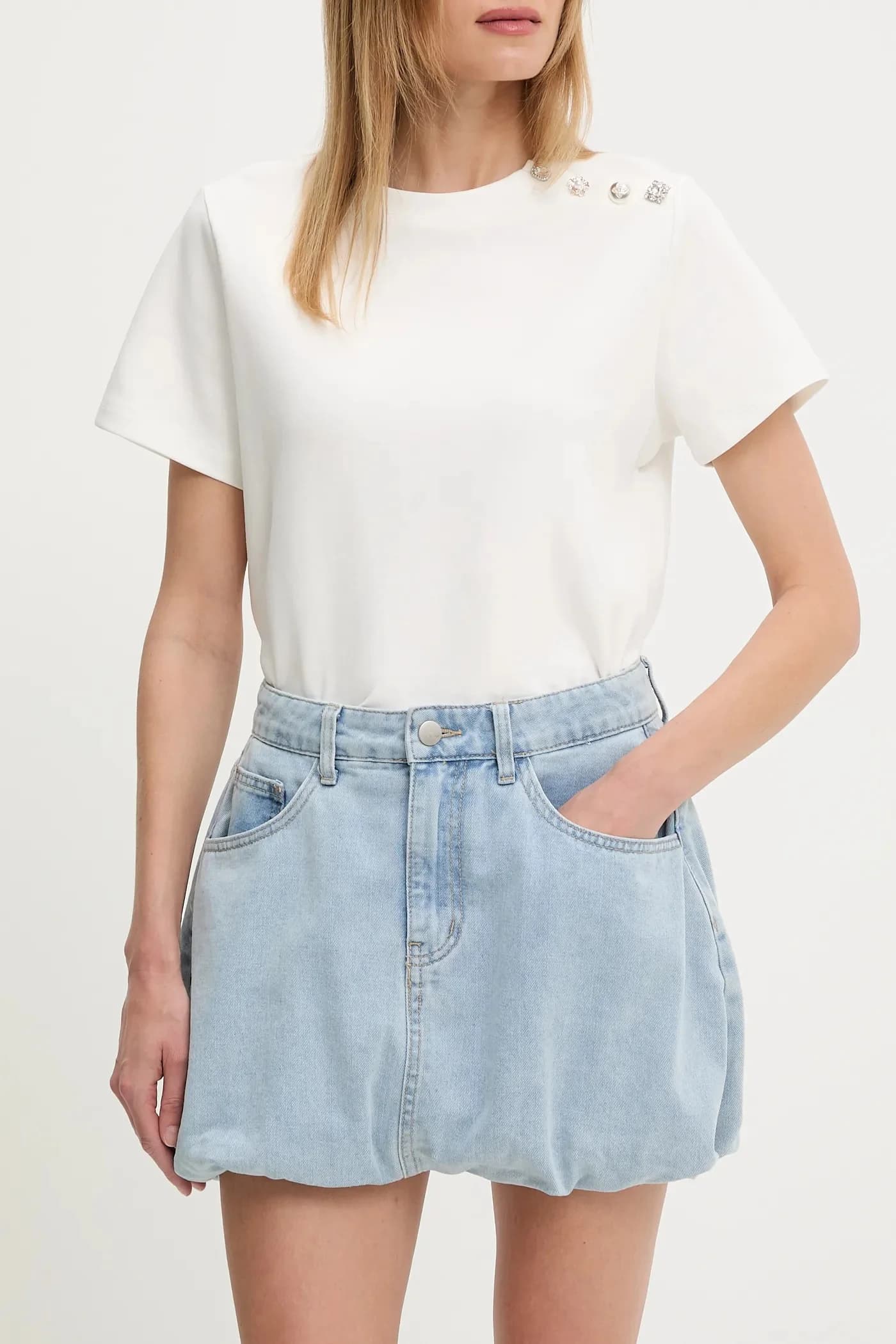 Хлопковая джинсовая юбка