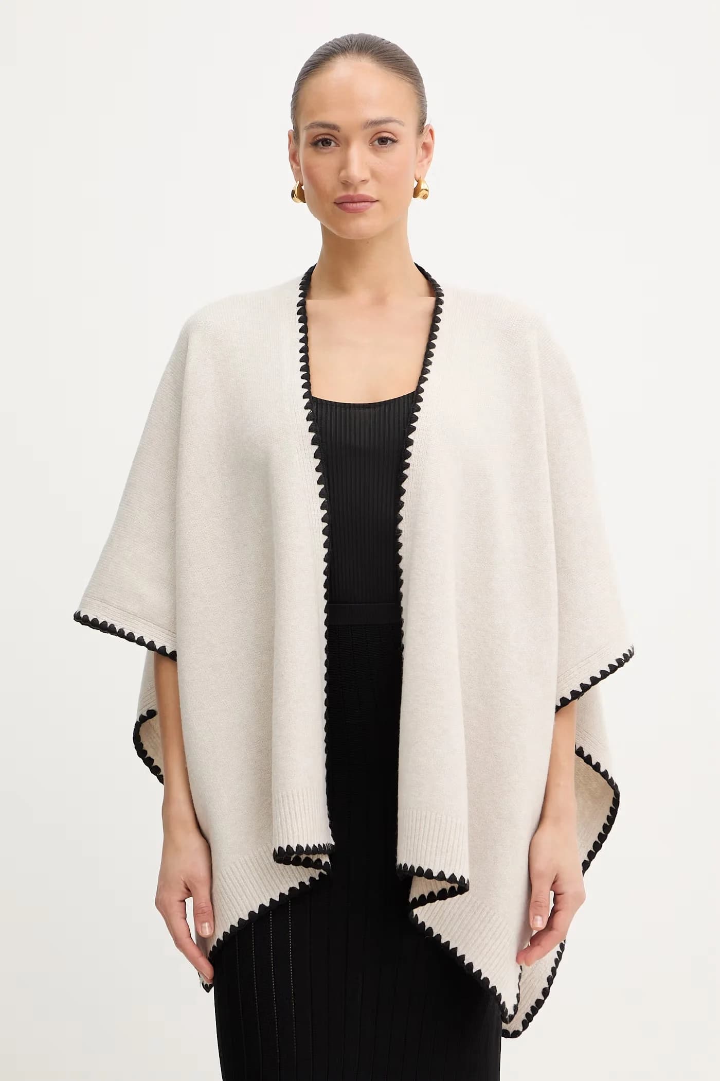 Пончо с добавлением шерсти