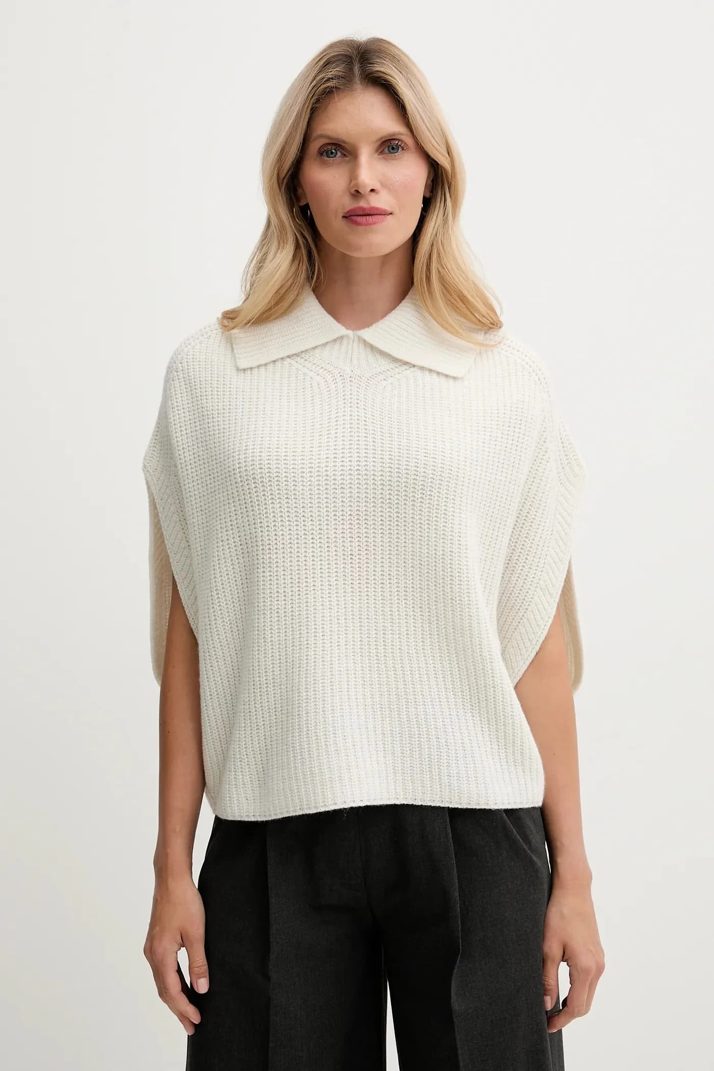 Пончо с шерстью